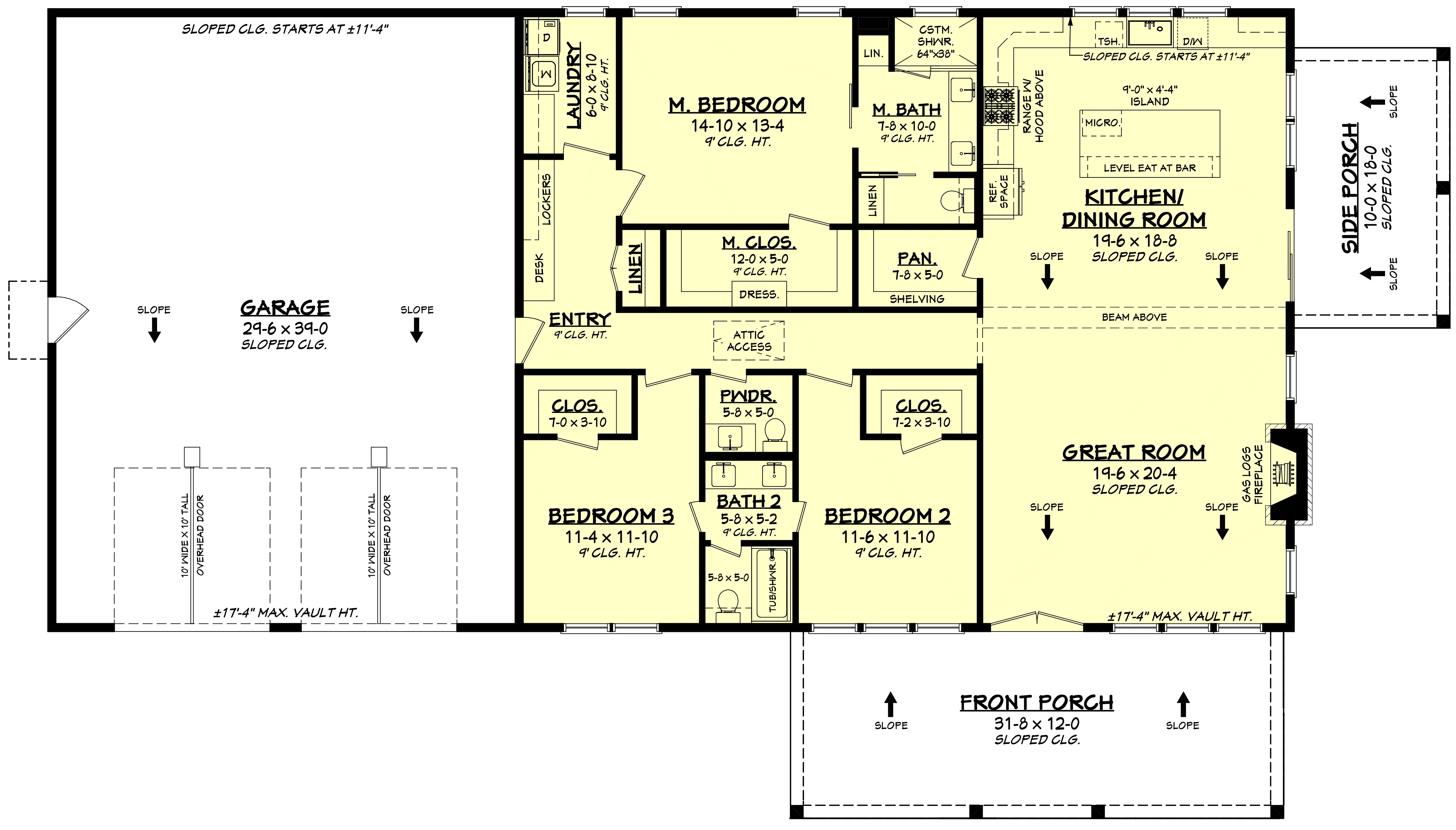 HPZ-22013 Danny Barndominium House Plan - Image 7