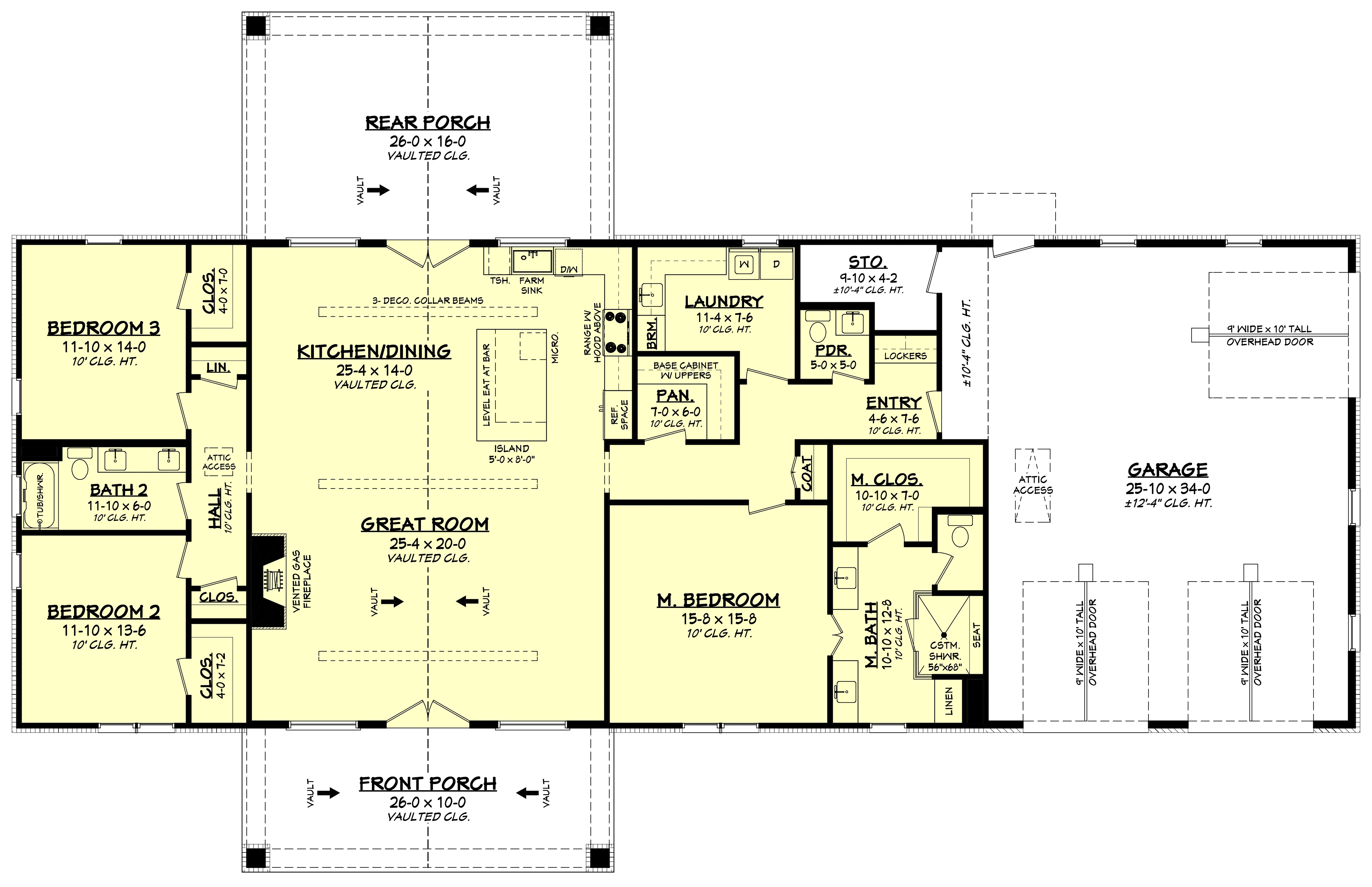 HPZ-22014 Craig Barndominium House Plan - Image 12