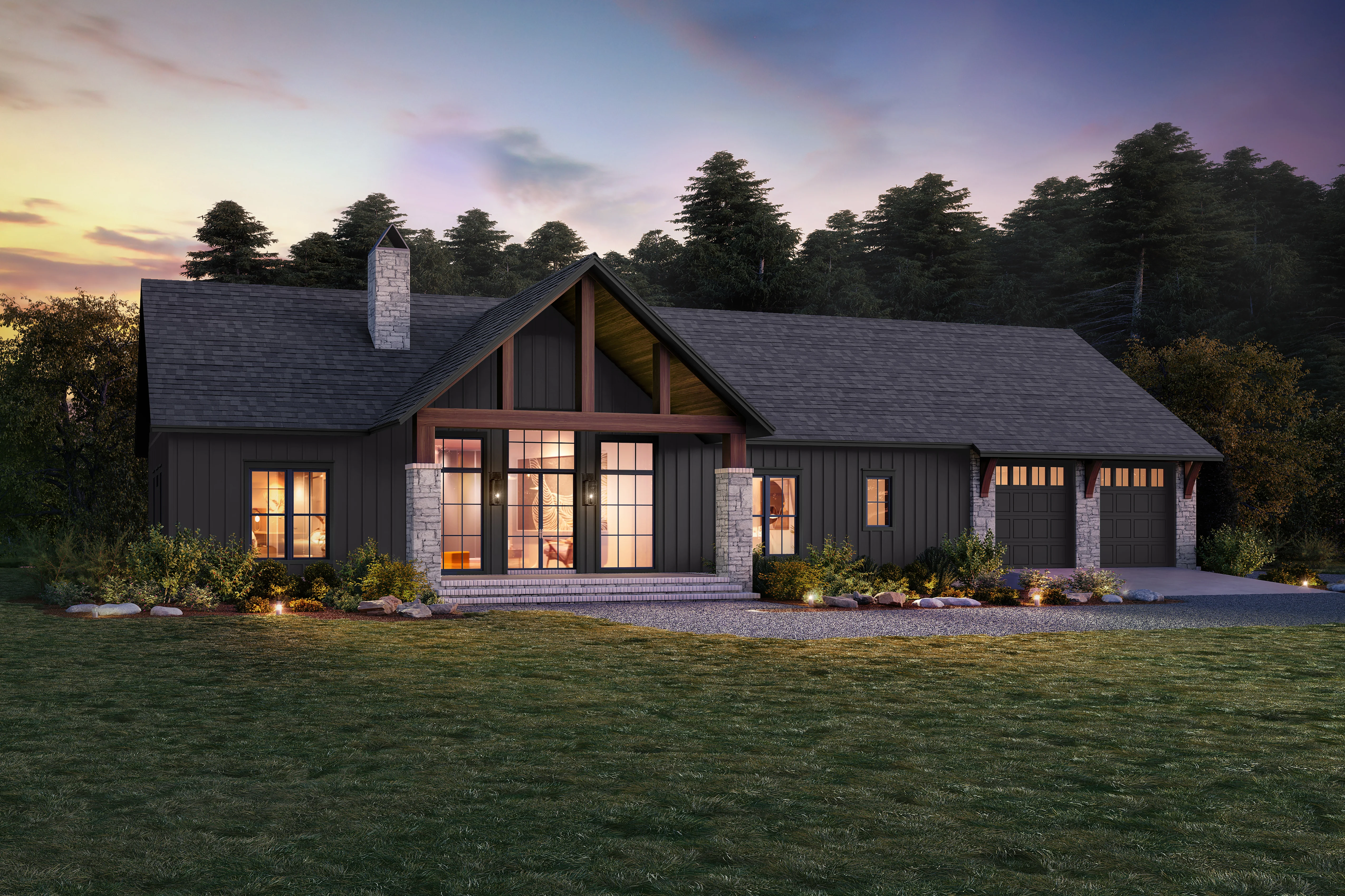 HPZ-22014 Craig Barndominium House Plan - Image 2