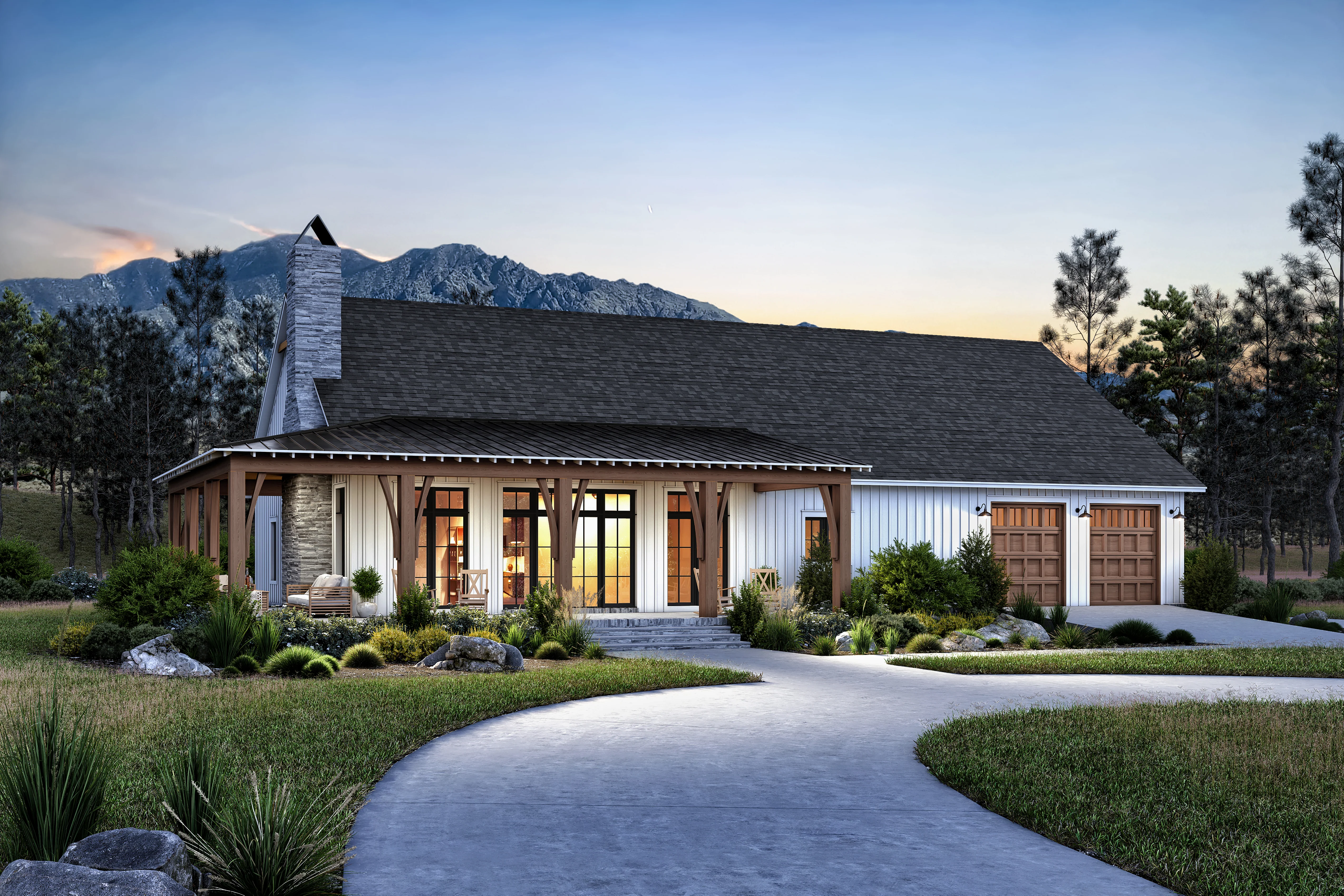 HPZ-22015 Dan Barndominium House Plan - Image 2