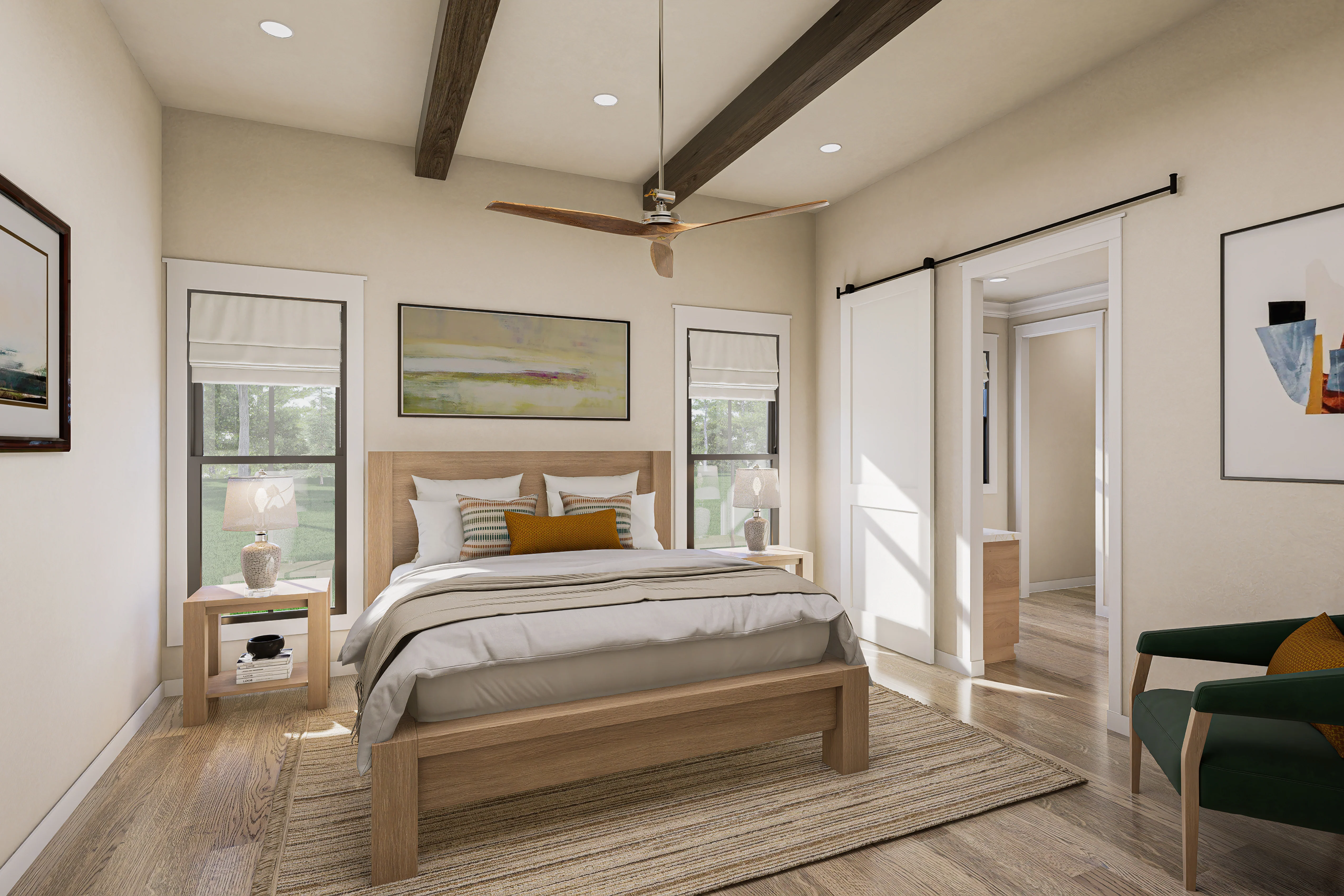 HPZ-22017 Debra Barndominium House Plan - Image 11