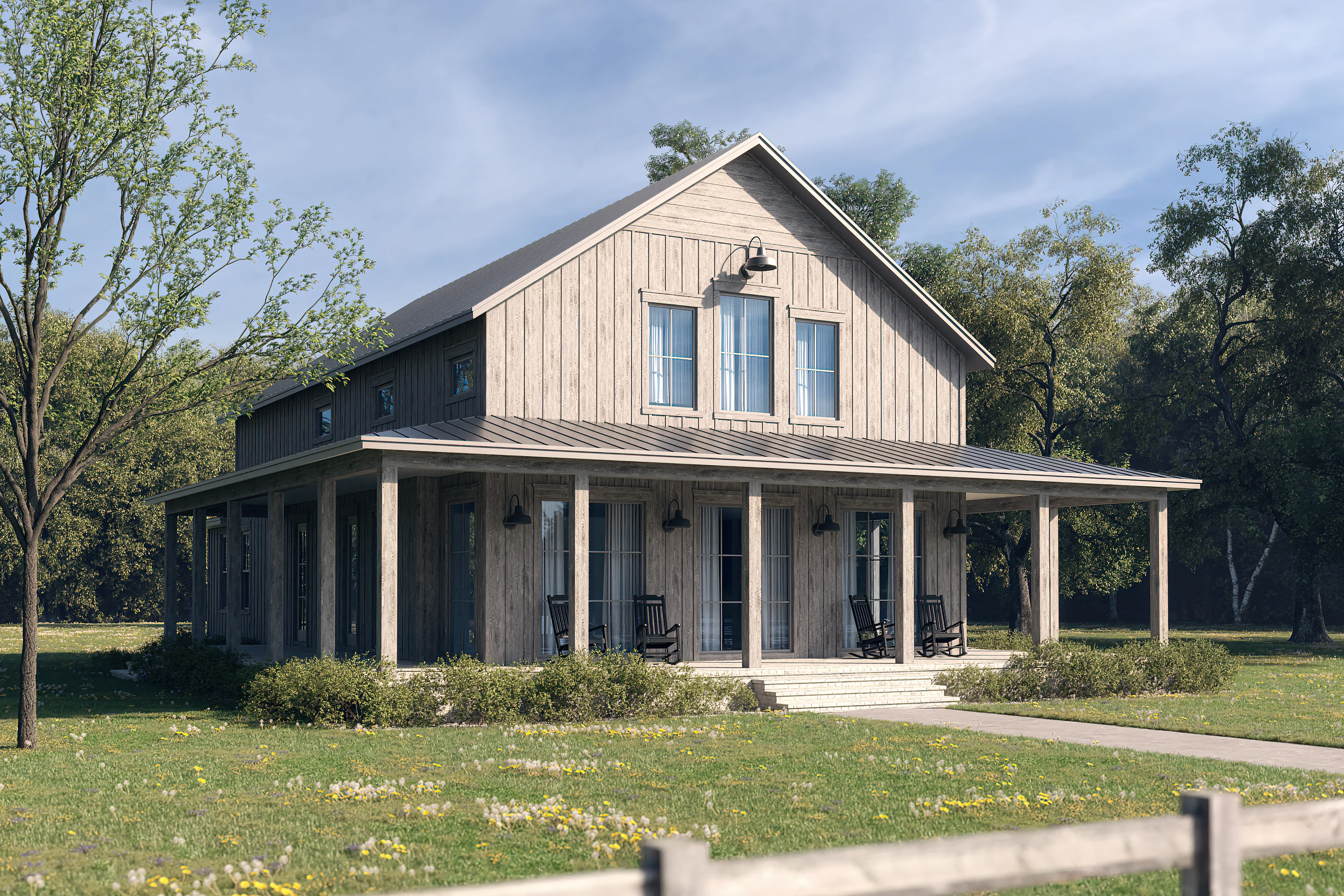 HPZ-22018 Jerry Barndominium House Plan - Image 3