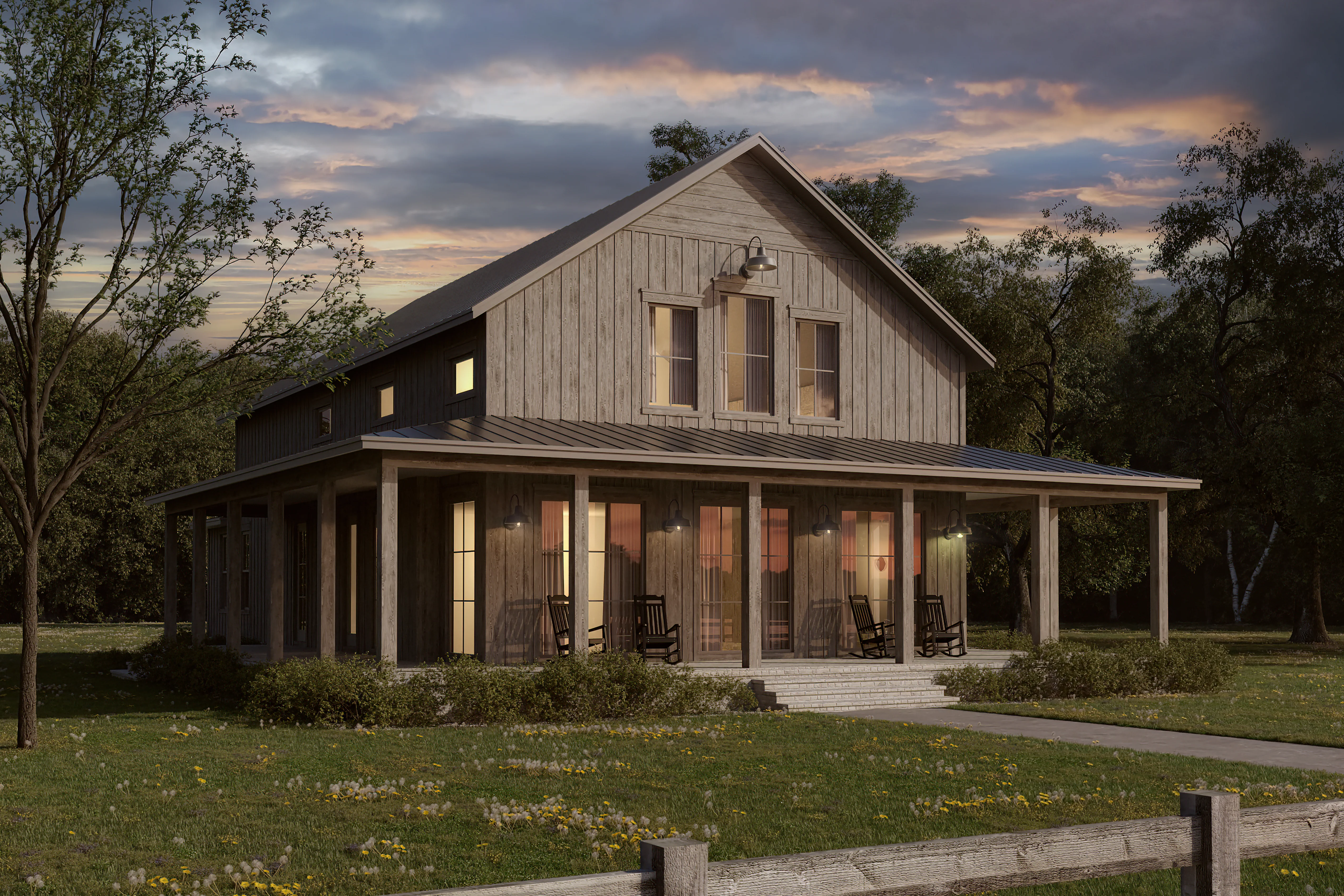 HPZ-22018 Jerry Barndominium House Plan - Image 4