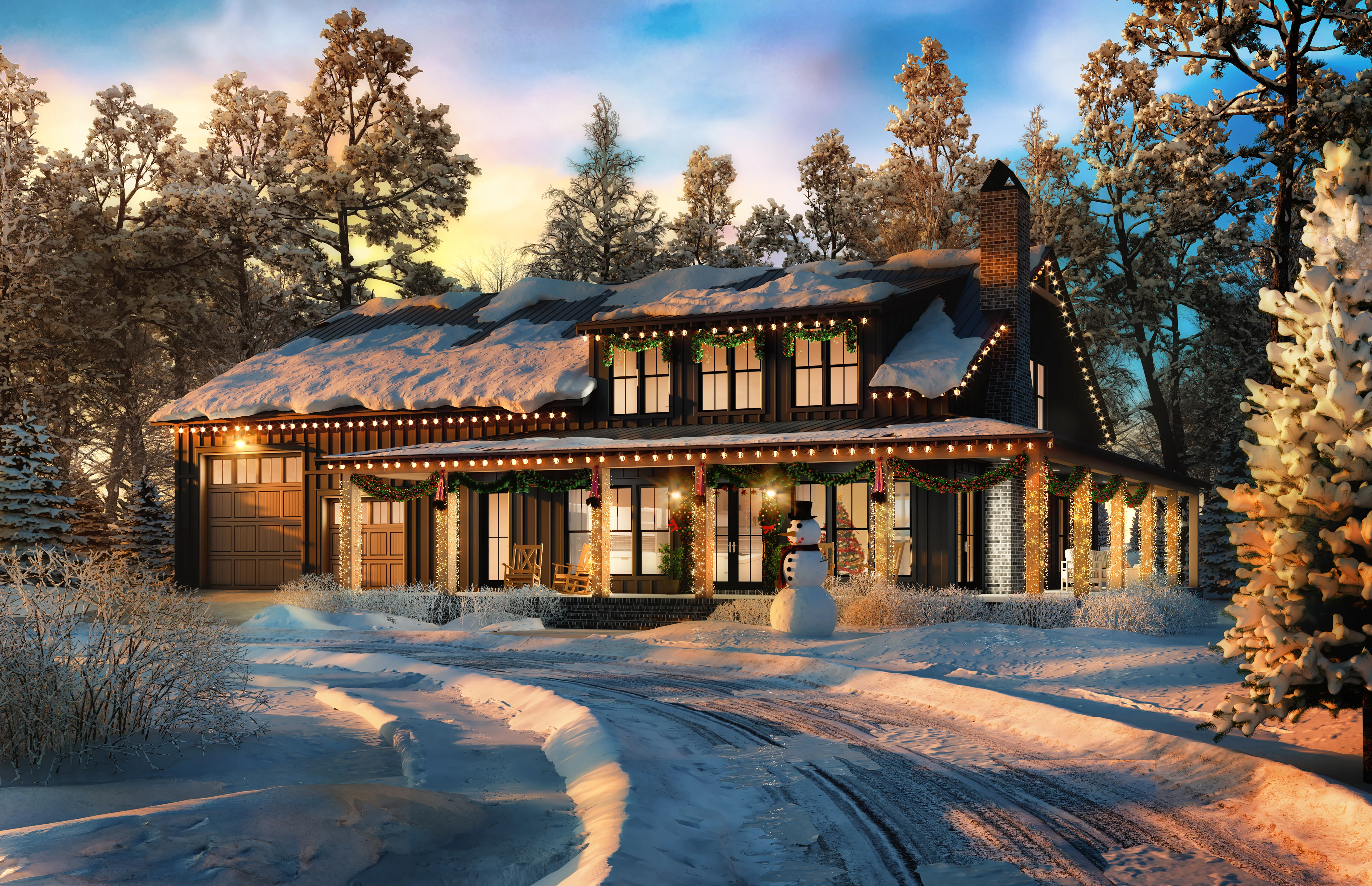 HPZ-22019 Linda Barndominium House Plan - Image 3