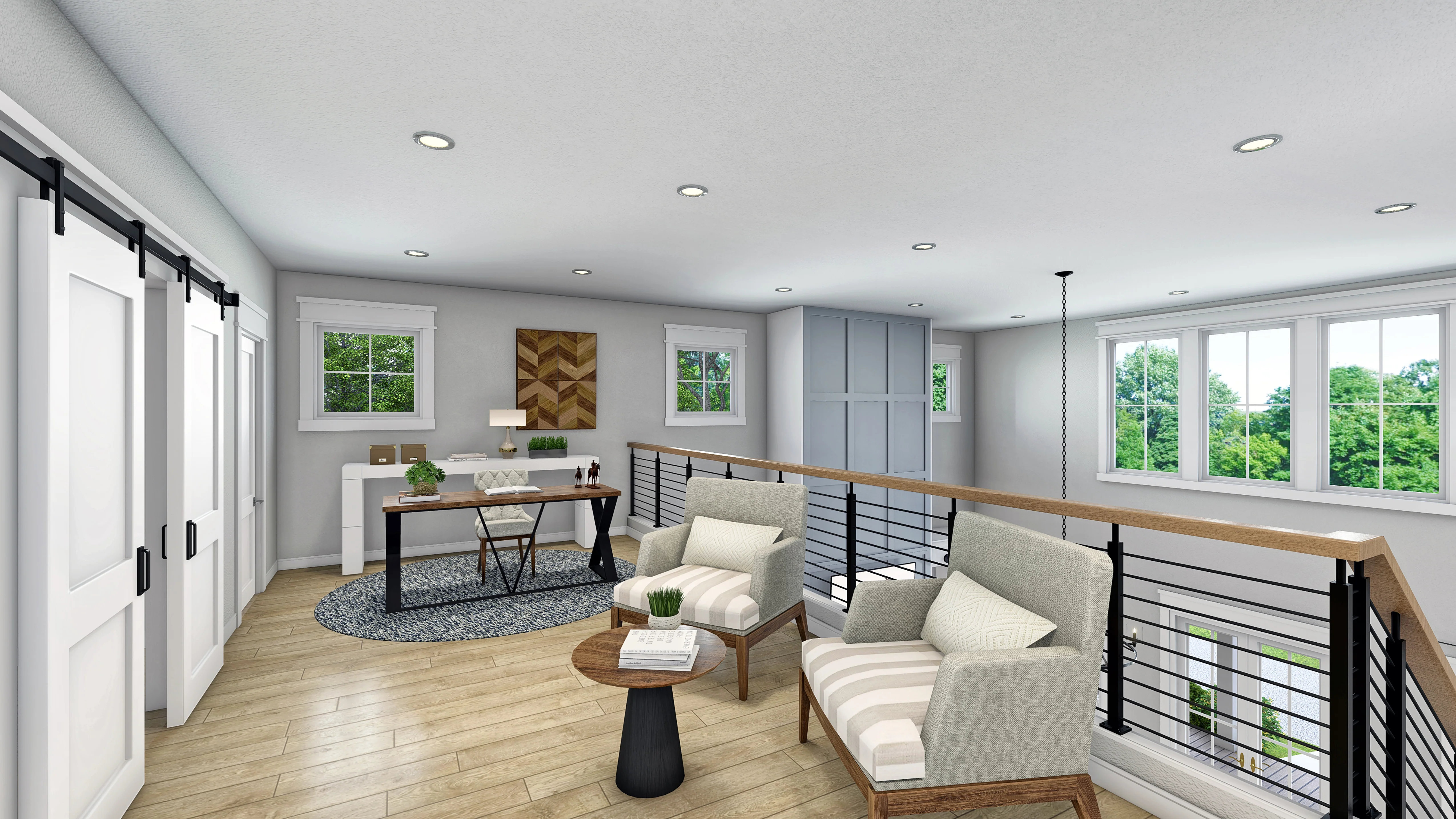HPZ-22020 Dustin Barndominium House Plan - Image 11