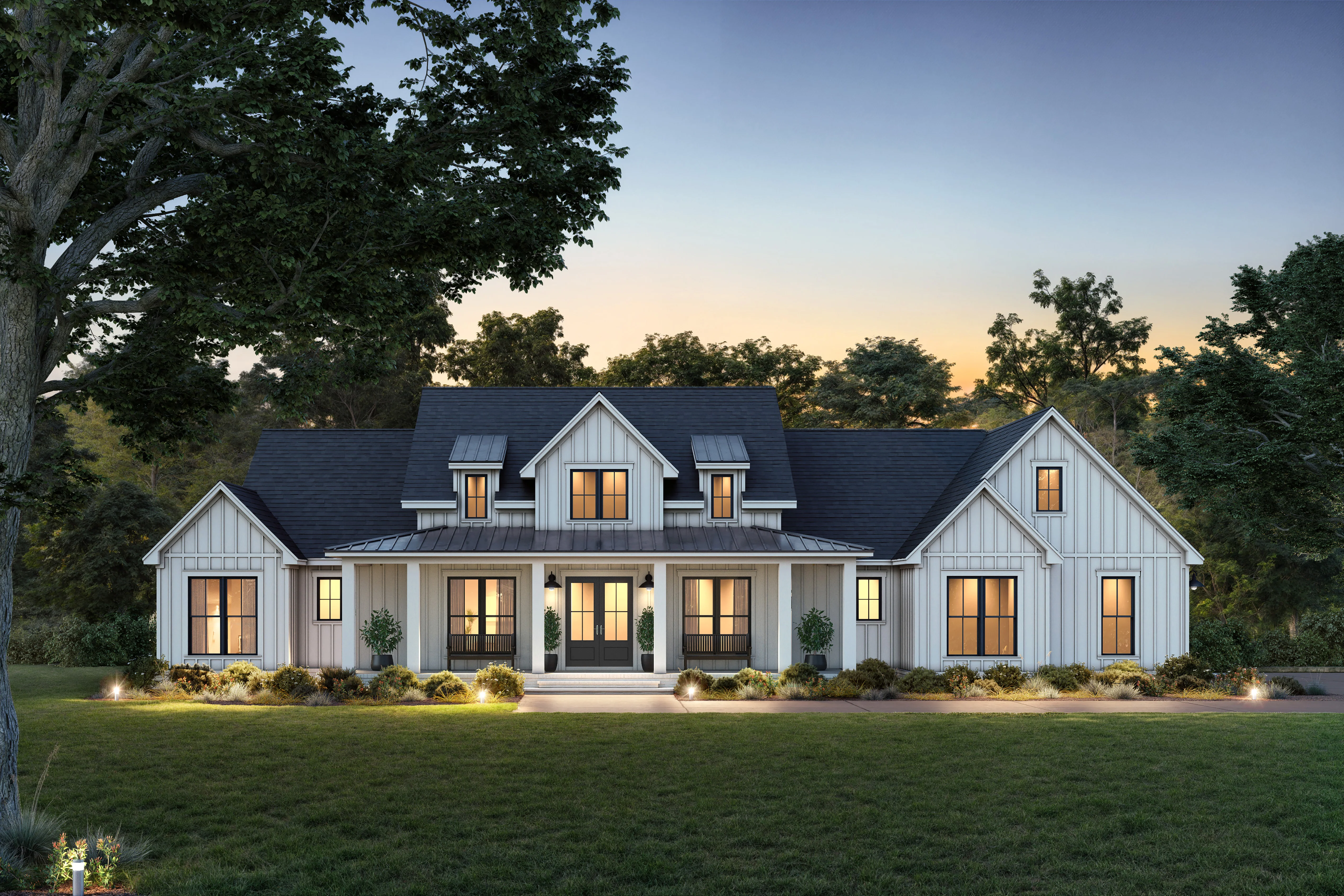 HPZ-26005 Leslie Farmhouse Plan - Image 2