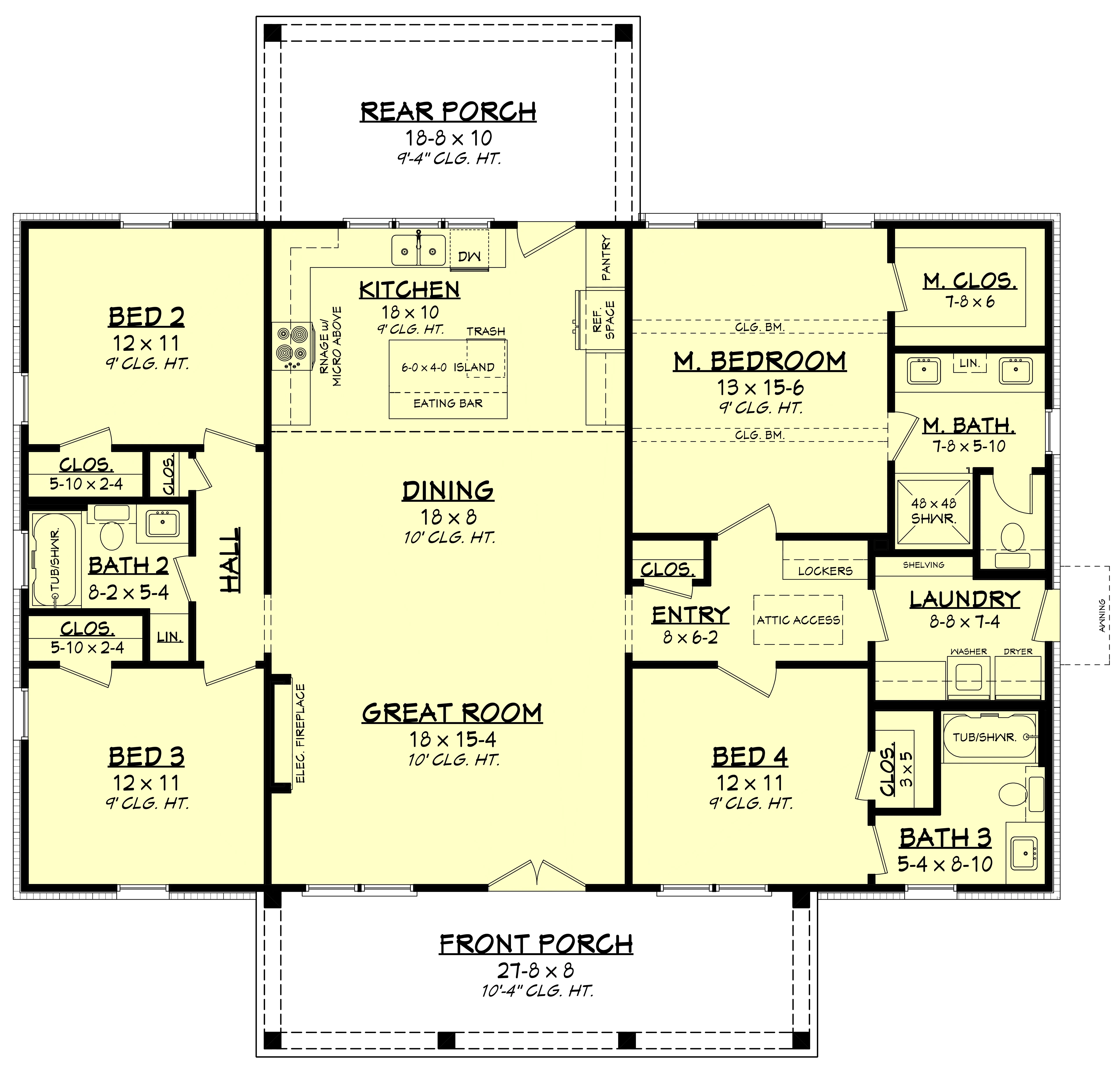 HPZ-26023 Clara Farmhouse Plan - Image 17