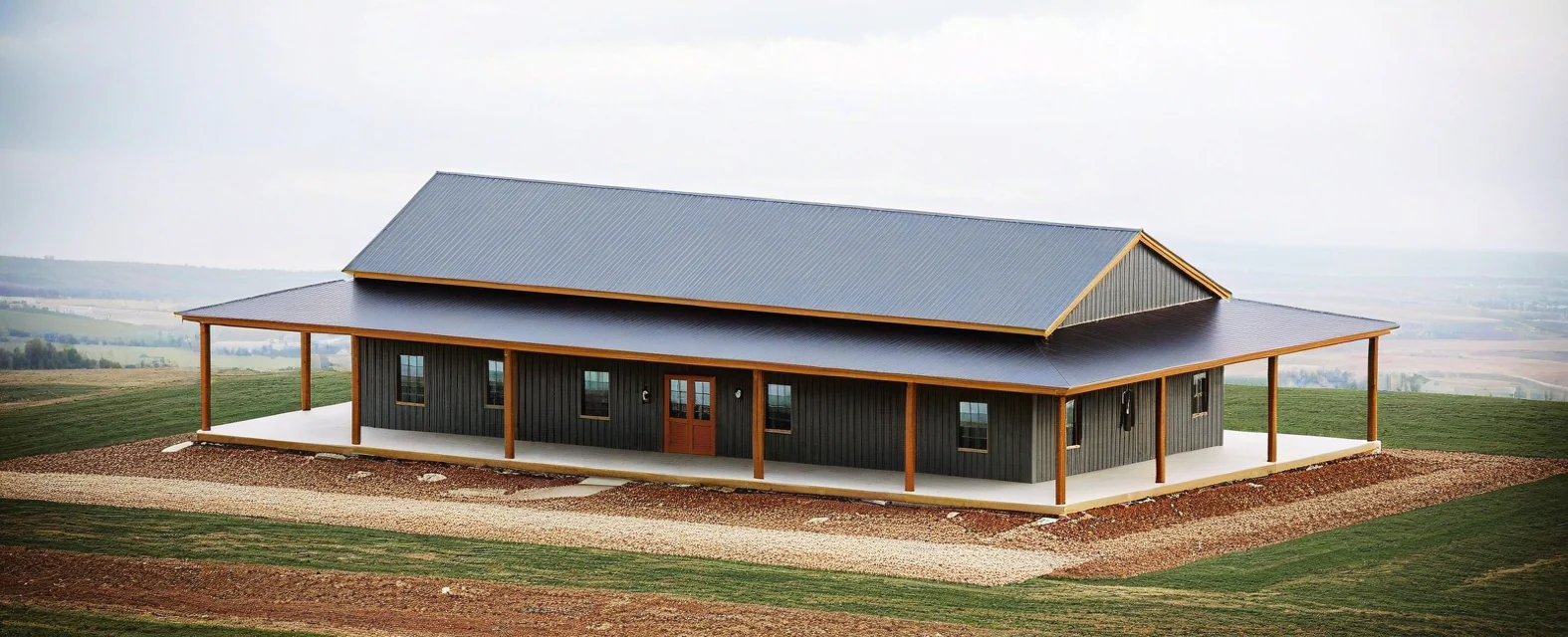 LP-2801 Heneger Barndominium House Plans - Image 4