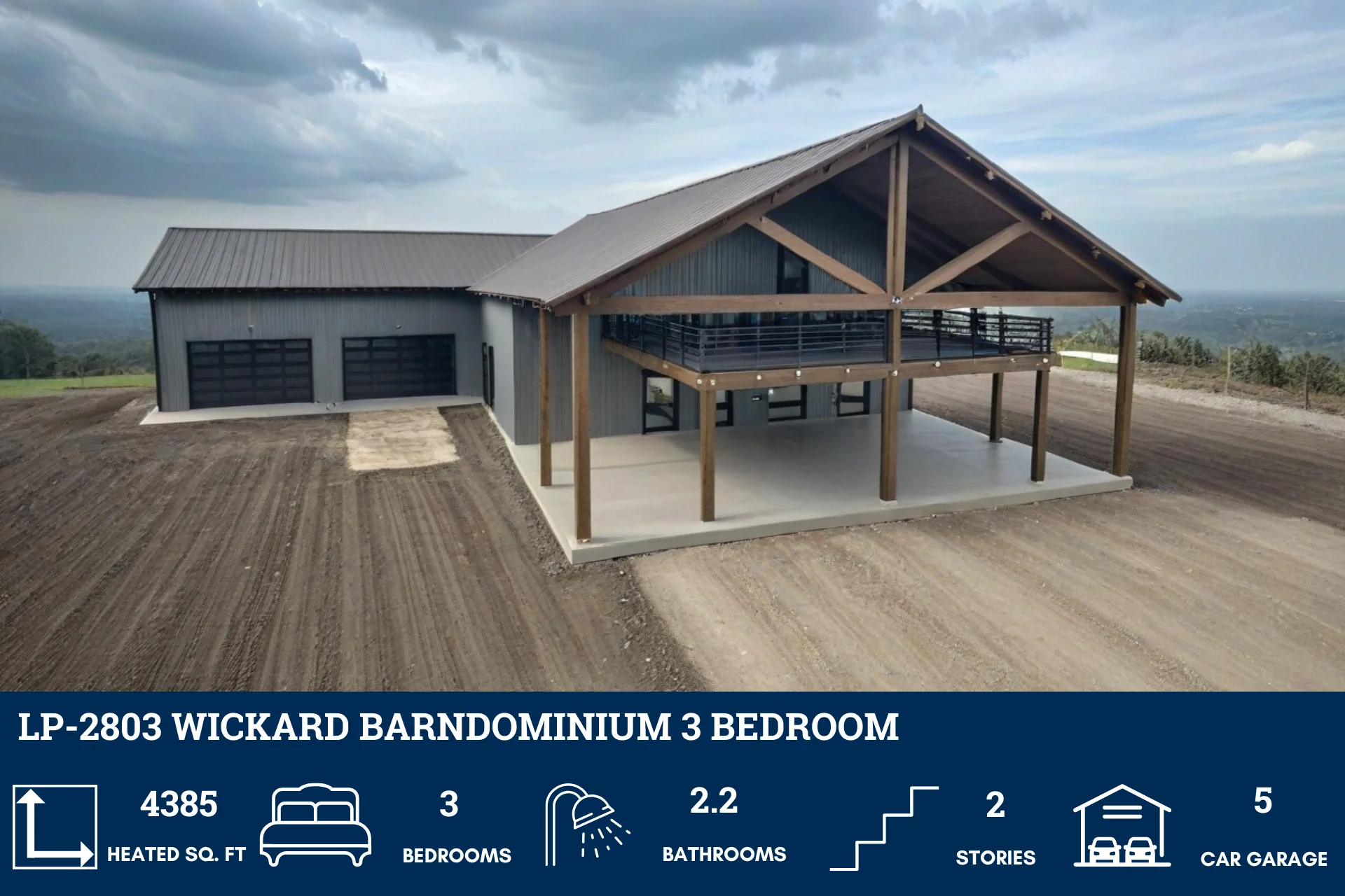 LP-2803 Wickard Barndominium House Plans - Image 7