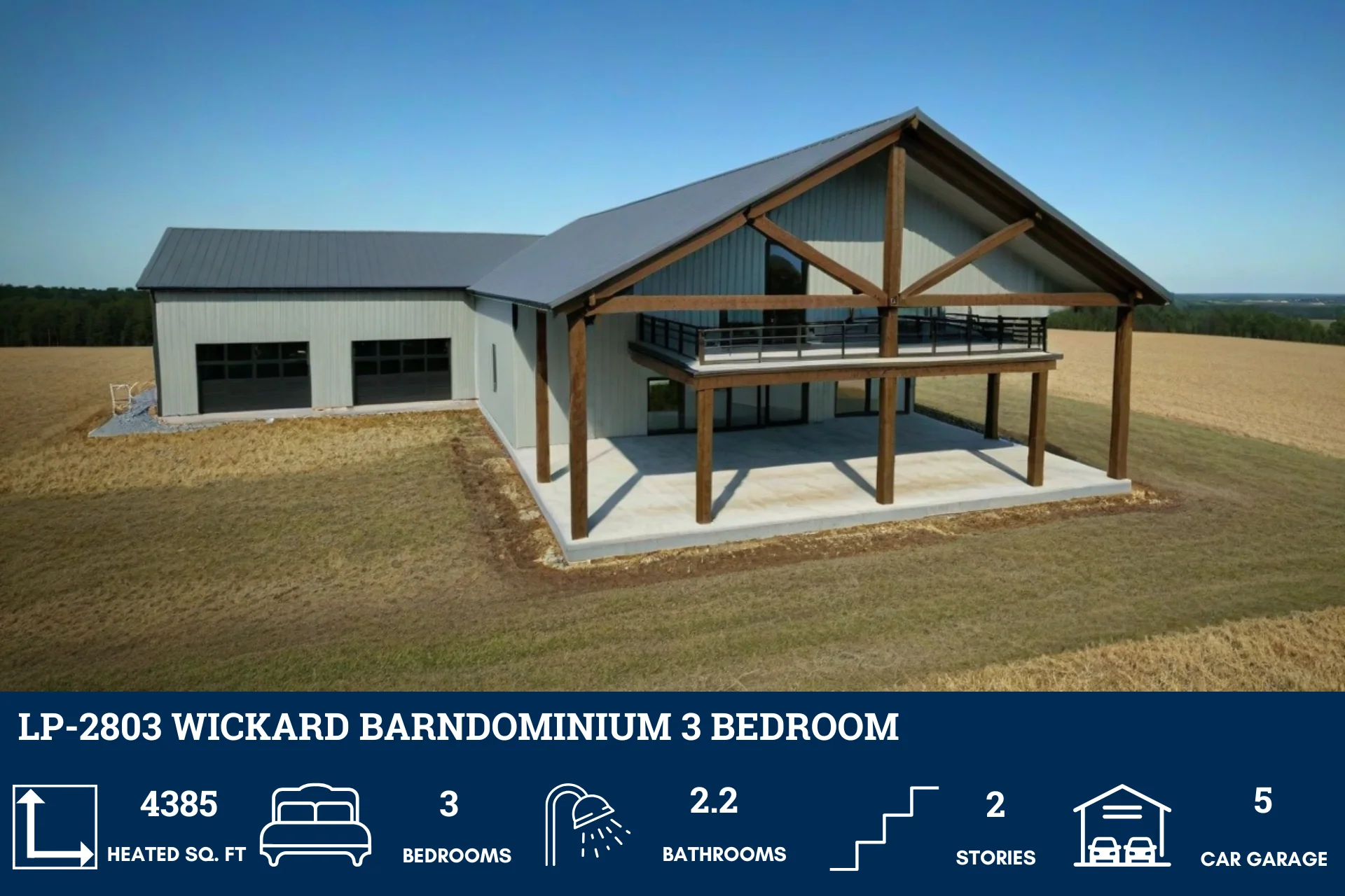 LP-2803 Wickard Barndominium House Plans - Image 8