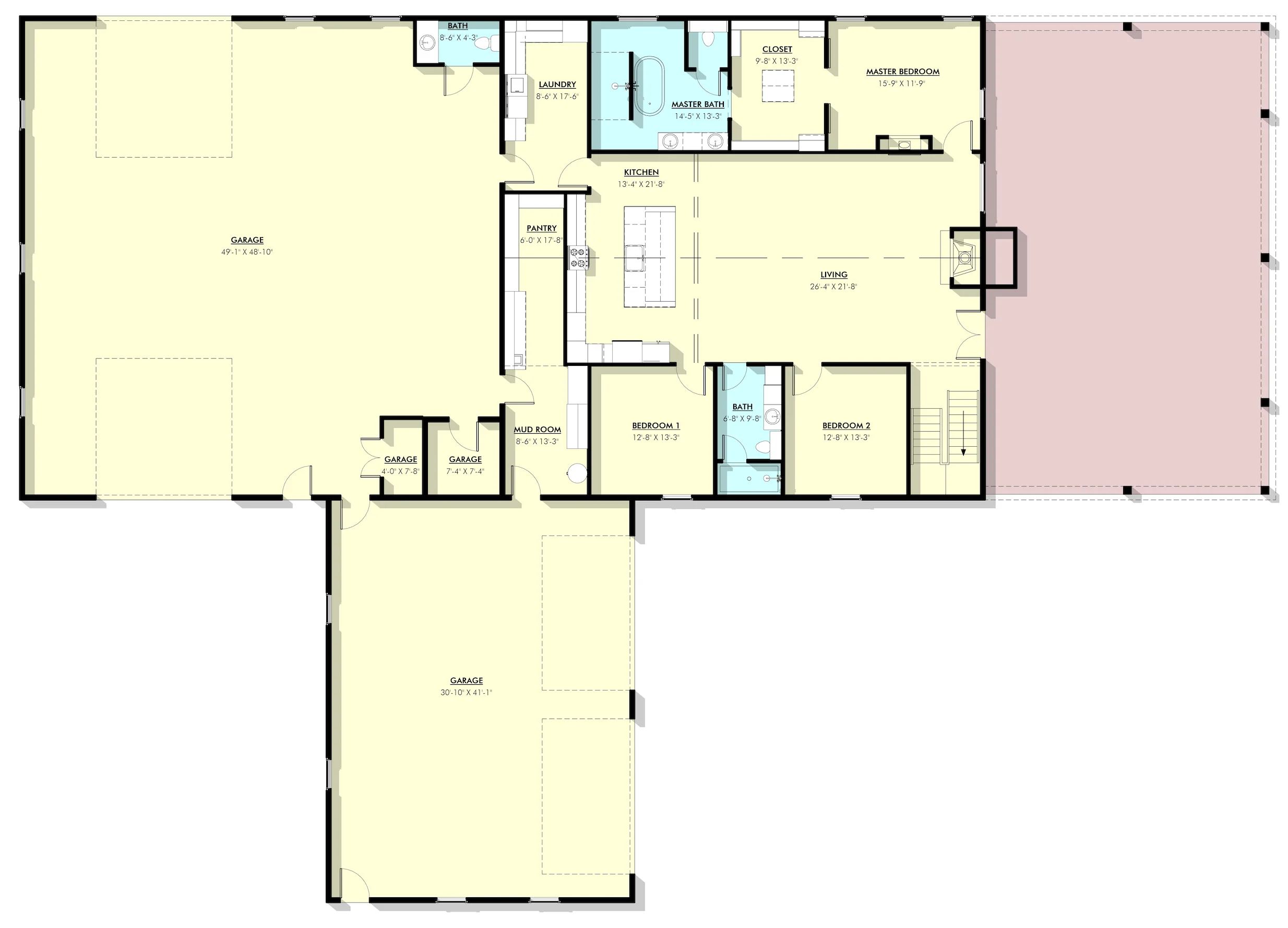LP-2803 Wickard Barndominium House Plans - Image 9