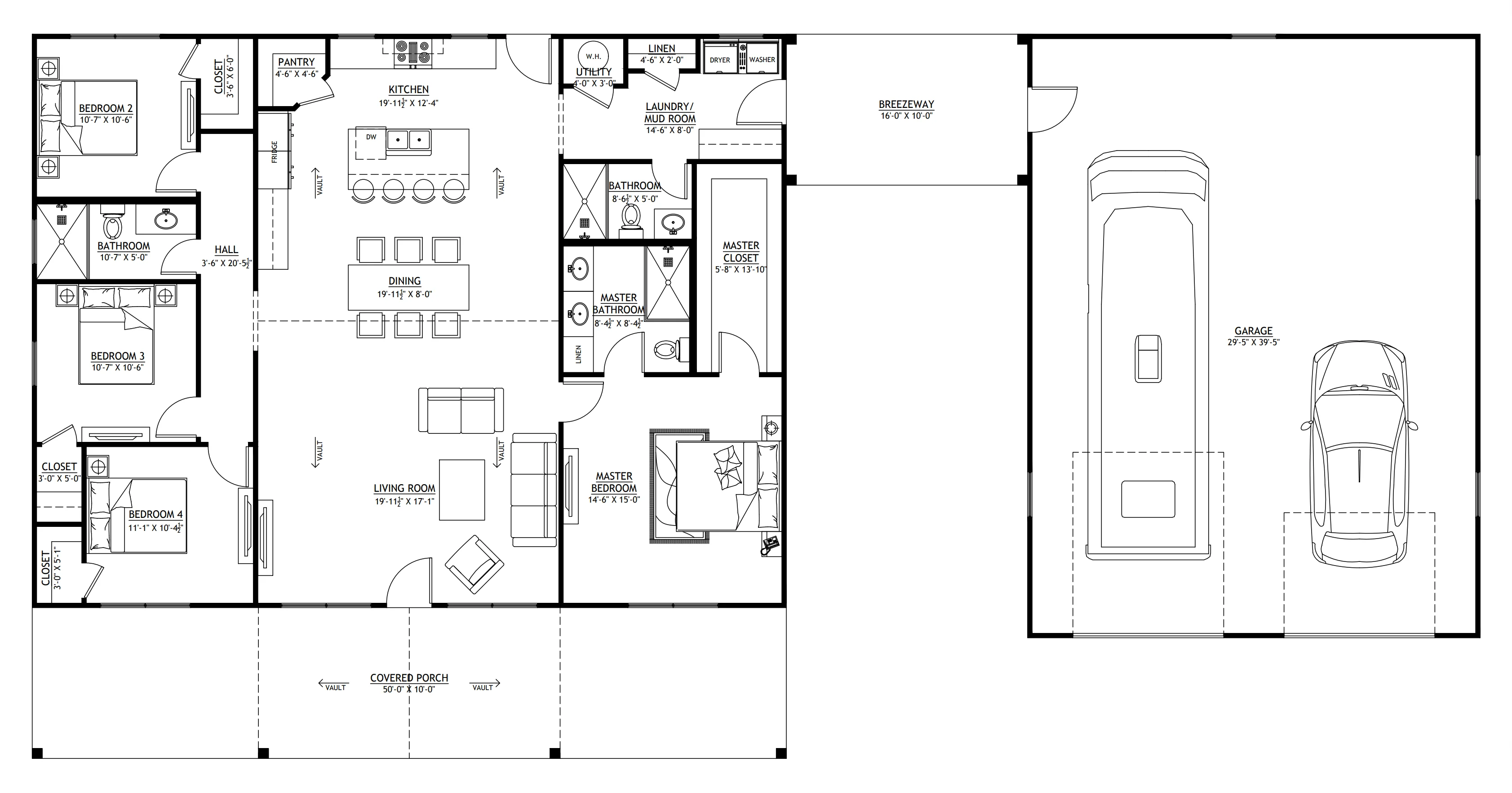 LP-2804-C Caitlyn Barndominium House Plan - Image 10
