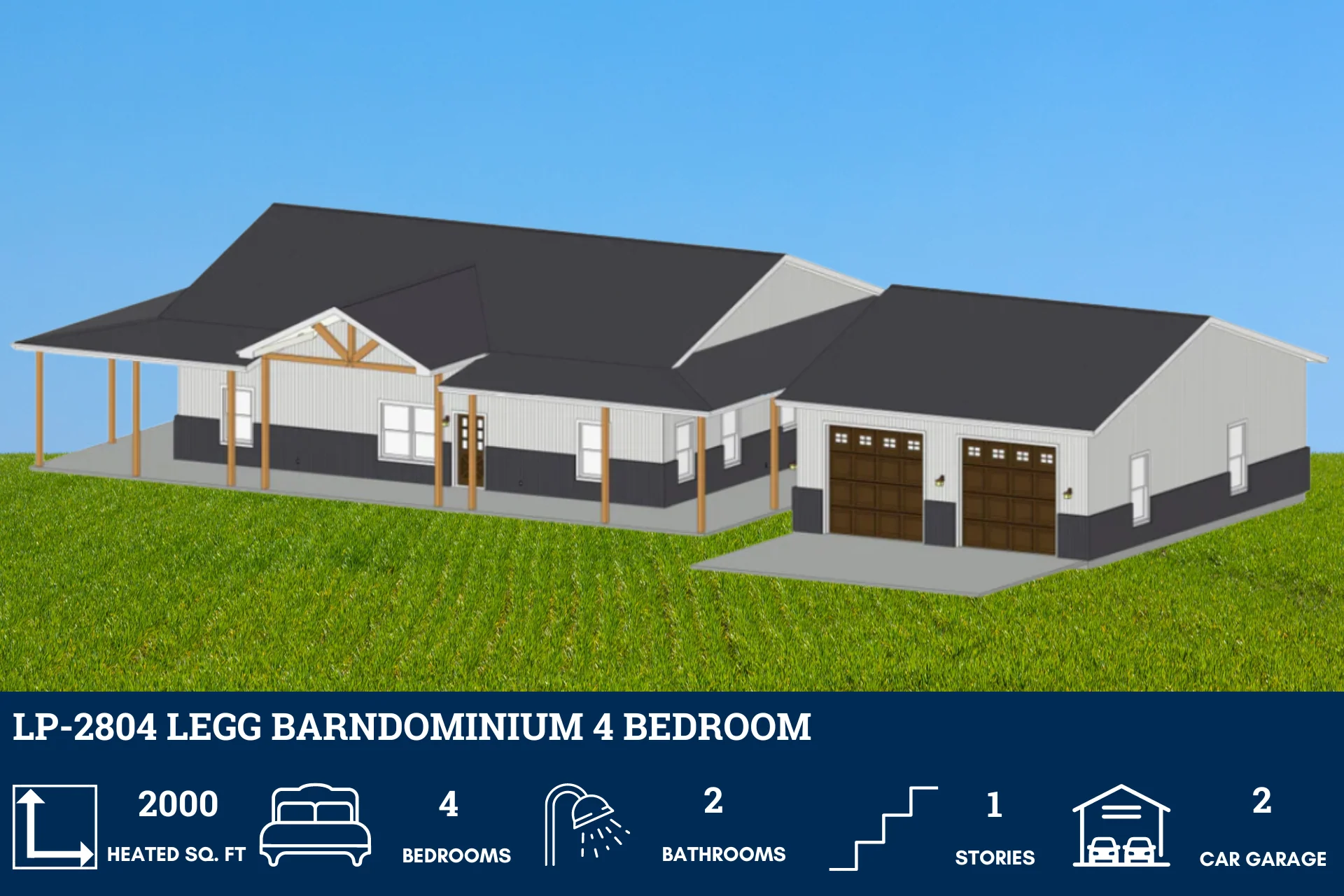 LP-2804 Legg Barndominium House Plans - Image 4