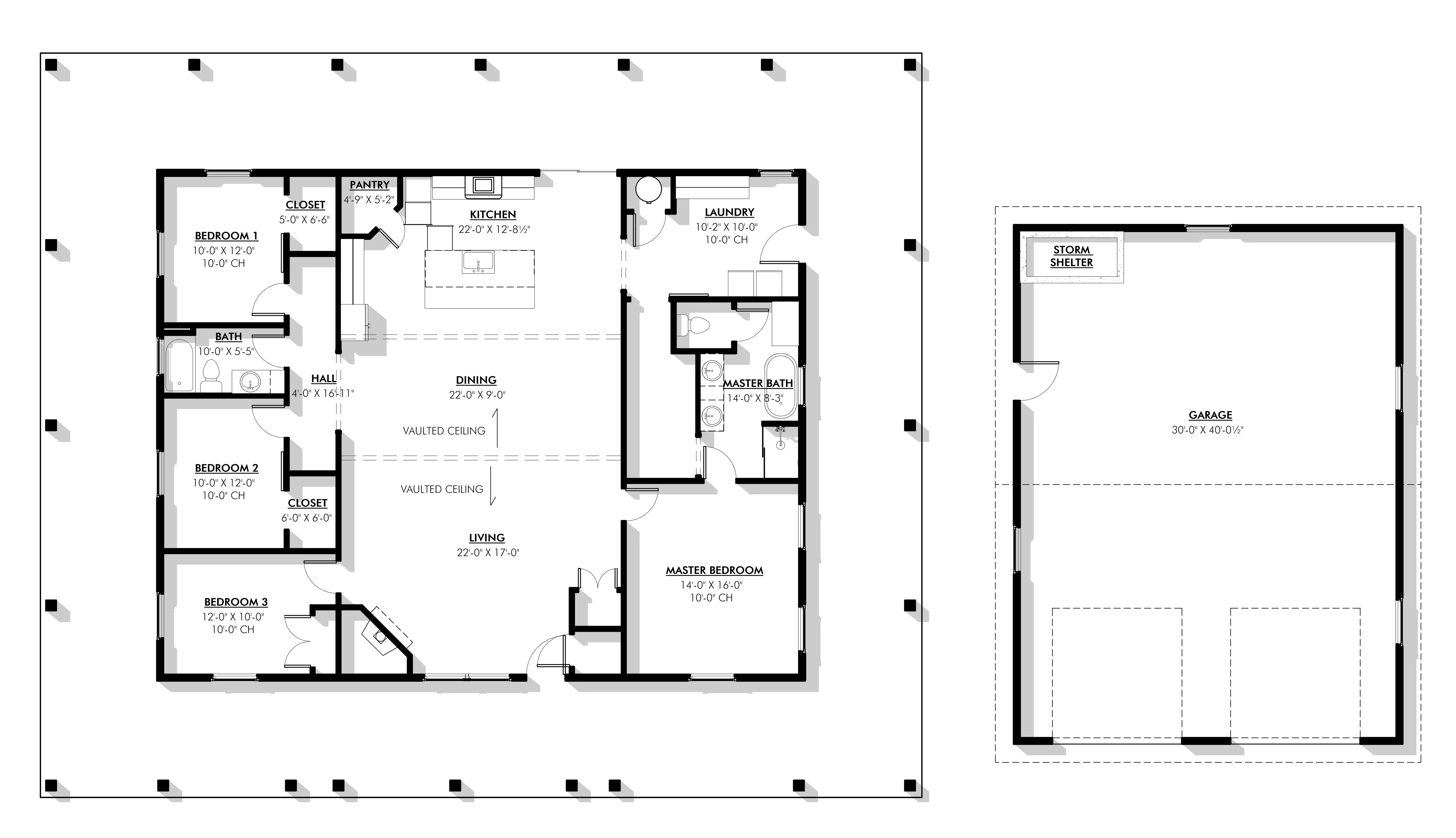 LP-2804 Legg Barndominium House Plans - Image 7