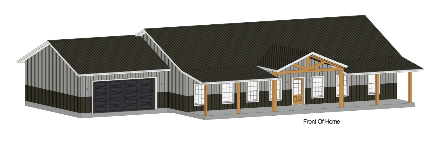 LP-3201 Zephyr Barndominium House Plan - Image 4