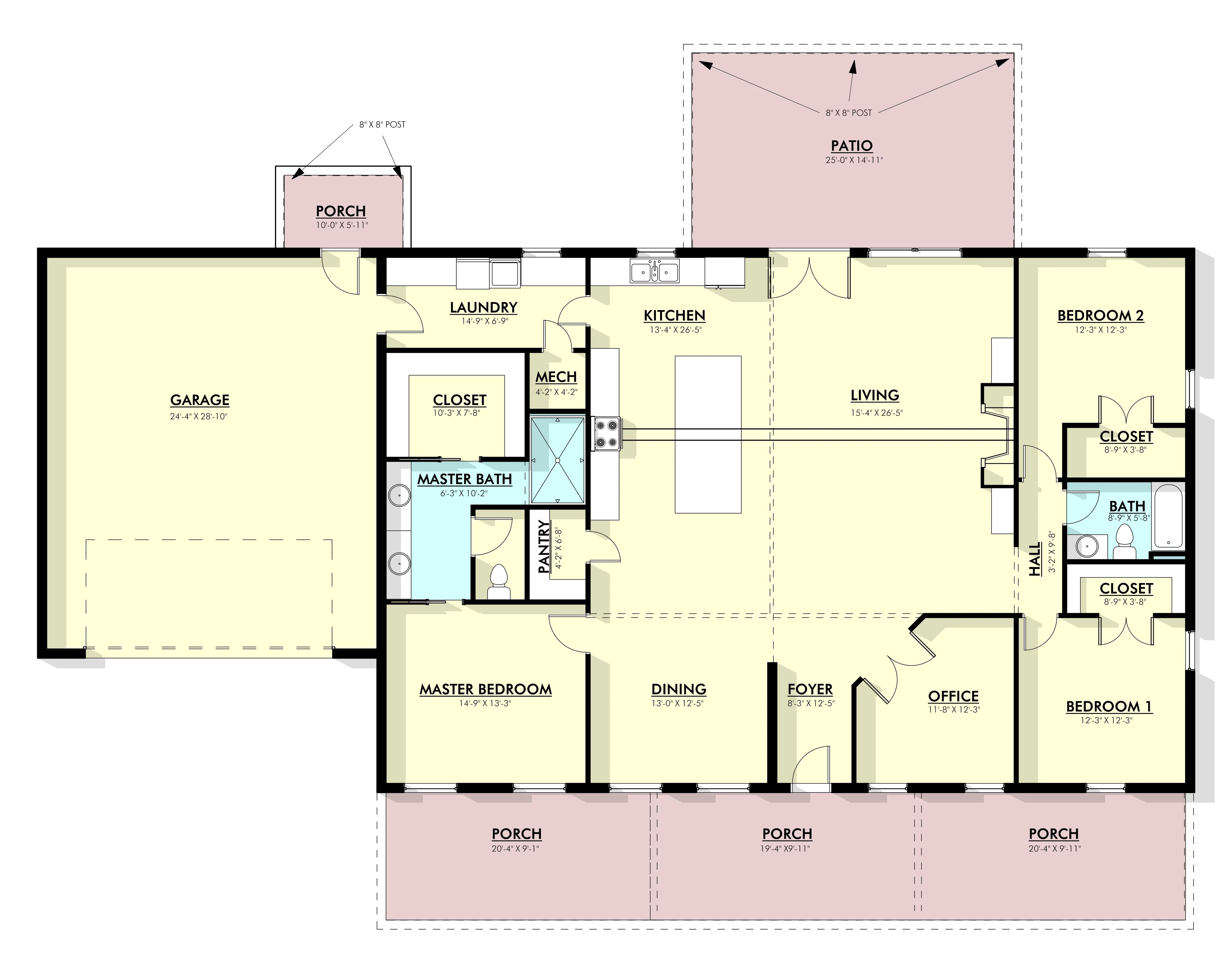 LP-3201 Zephyr Barndominium House Plan - Image 7