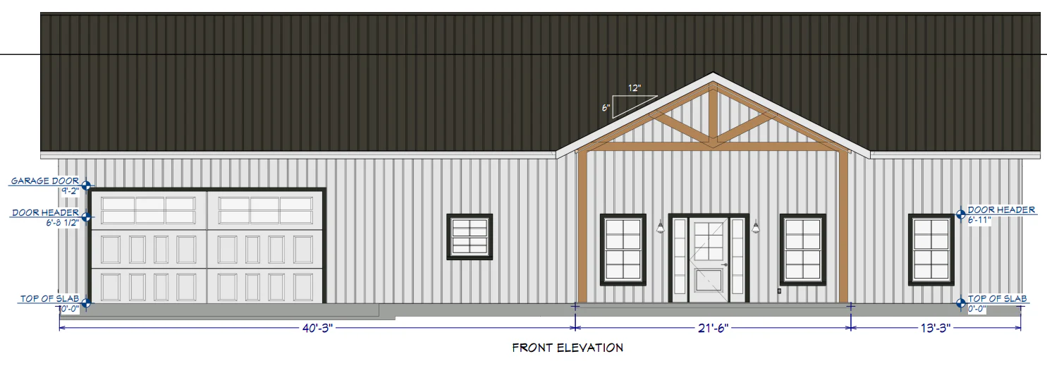 LP-3202 Phoenix Barndominium House Plan - Image 3