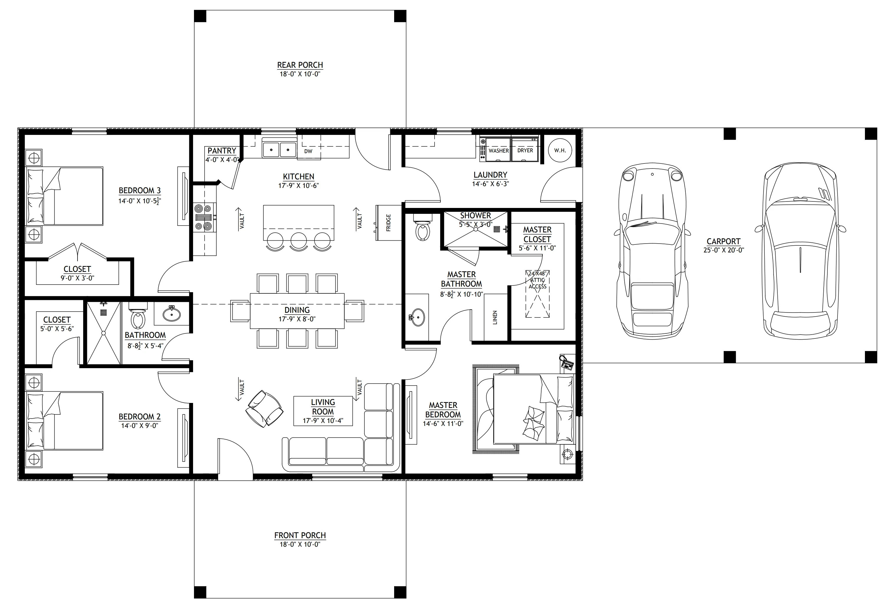 LP-3205-B Bigham Barndominium House Plan - Image 13