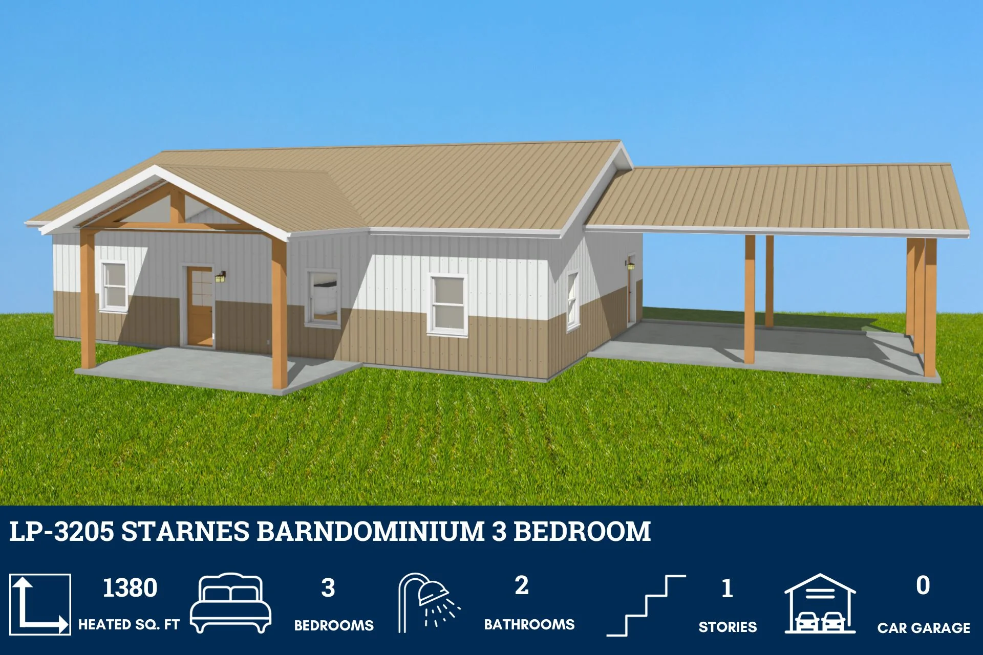 LP-3205 Starnes Barndominium House Plan - Image 4