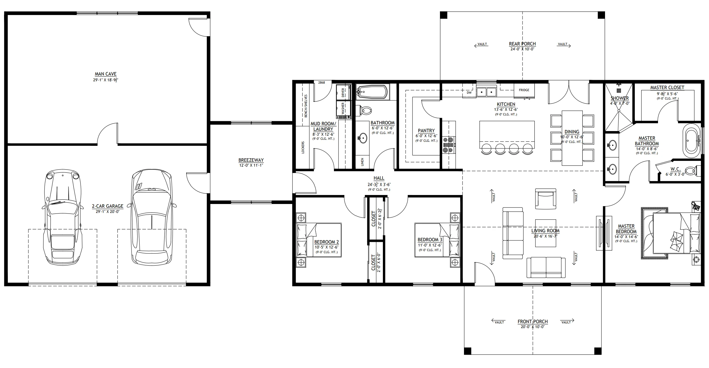 LP-3208-A Ashley Barndominium House Plan - Image 9