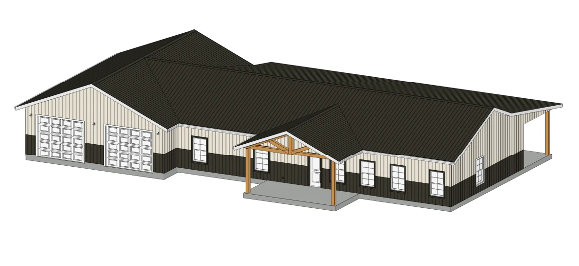 LP-3208 Rowe Barndominium House Plan - Image 7