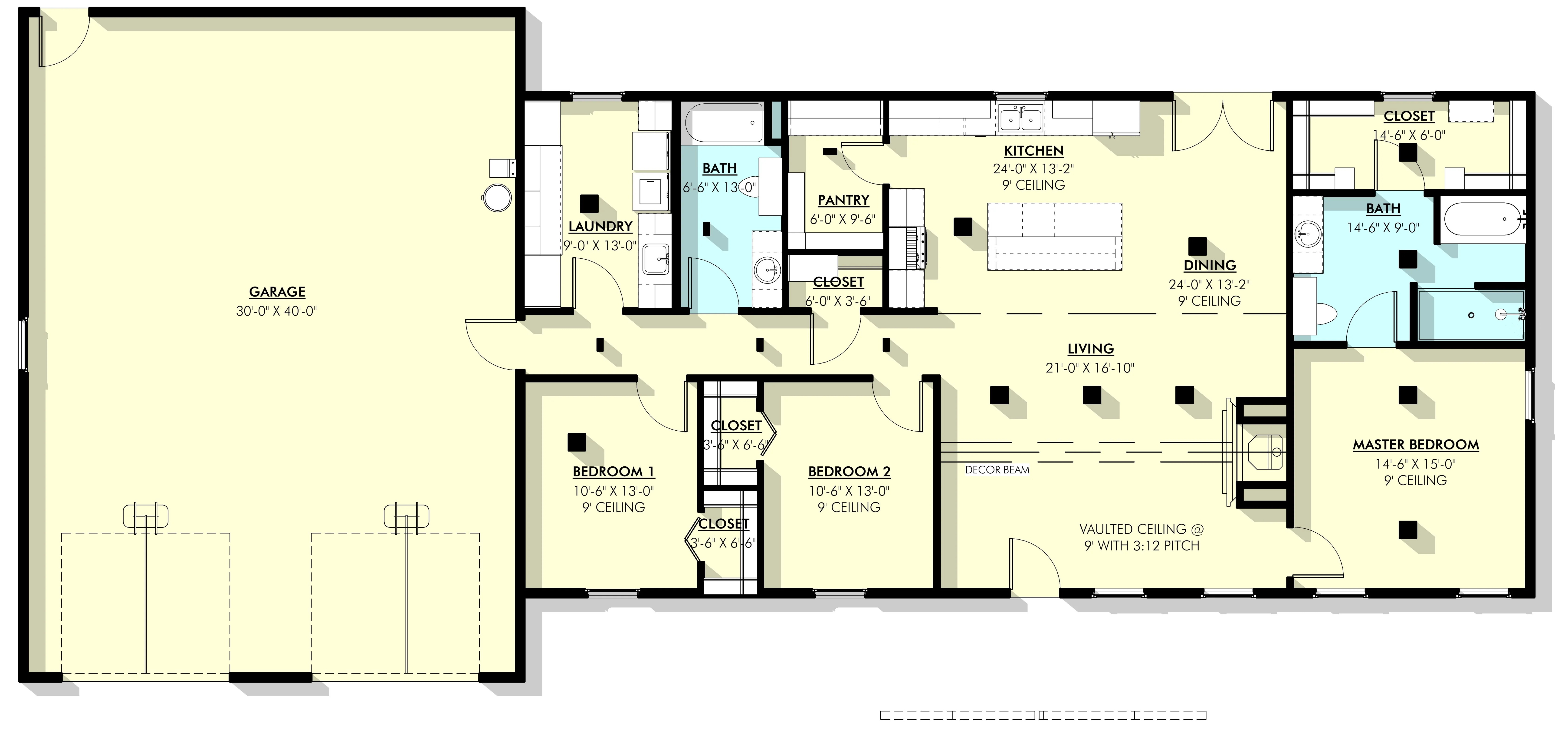 LP-3208 Rowe Barndominium House Plan - Image 8