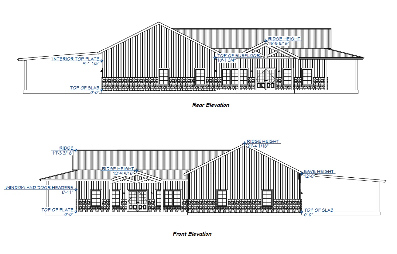 LP-3209 Leanos Barndominium House Plan - Image 3