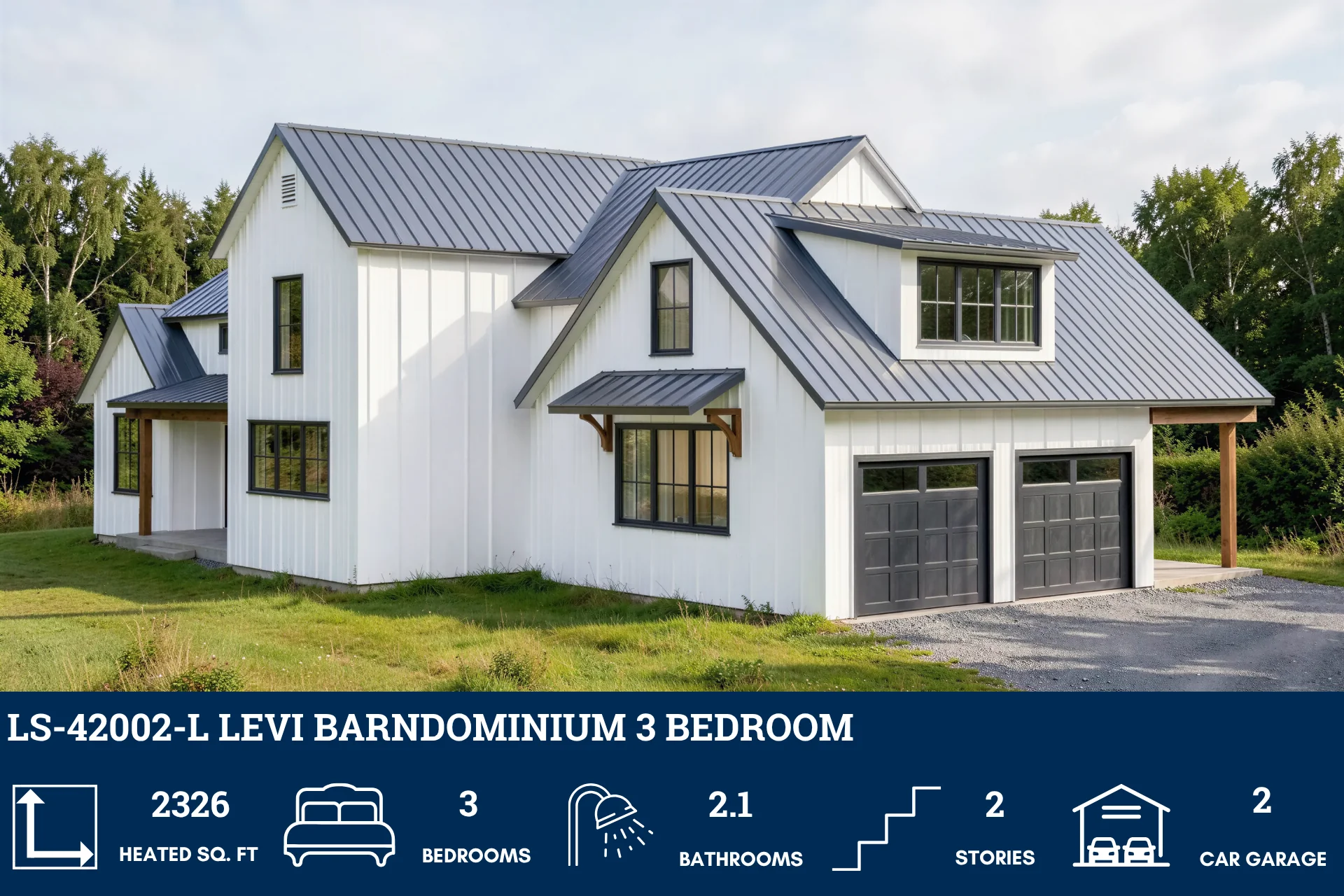 LS-42002-L Levi Barndominium House Plan - Image 2