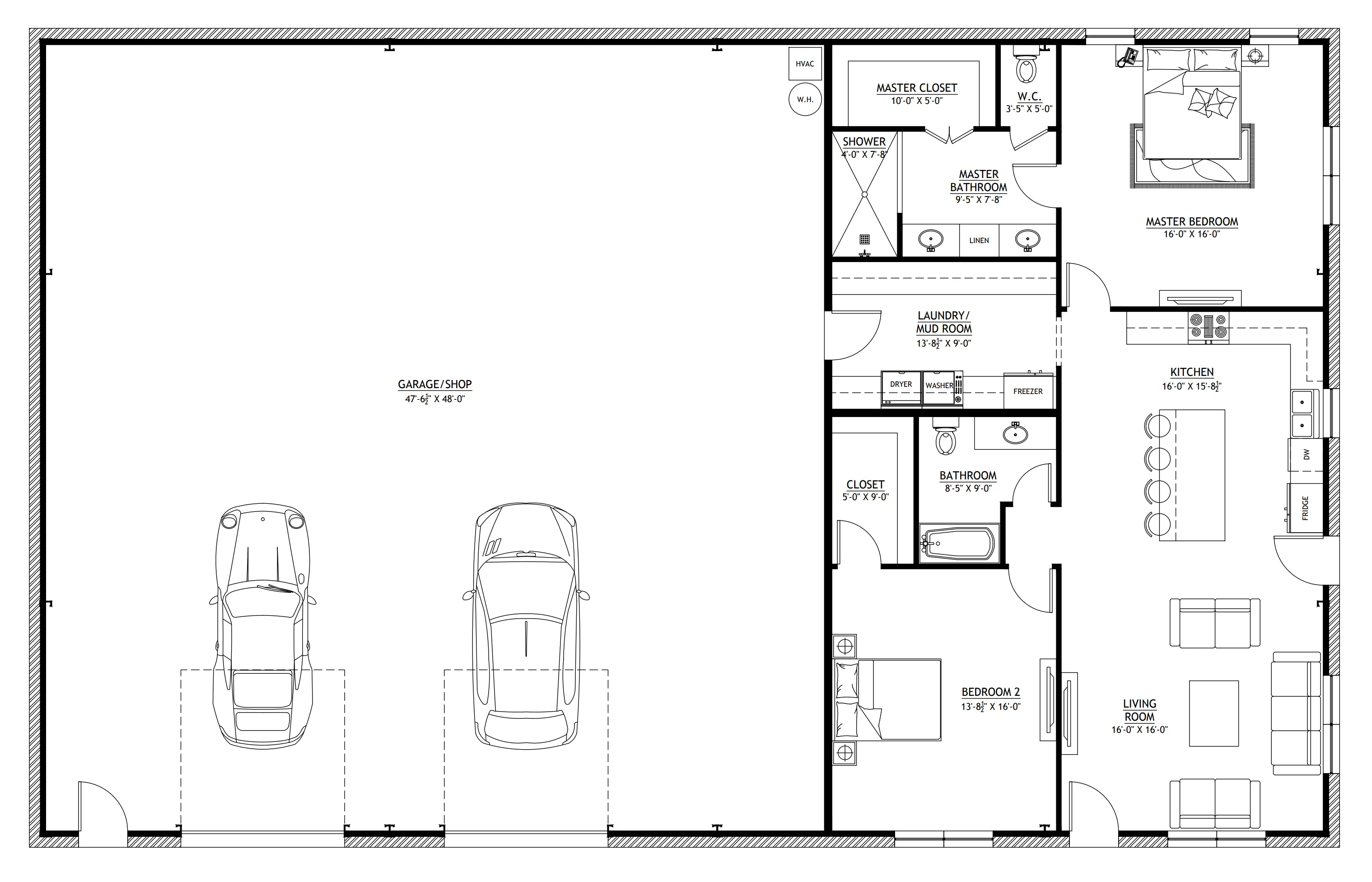 PL-2123 Faulkner Barndominium House Plan - Image 11
