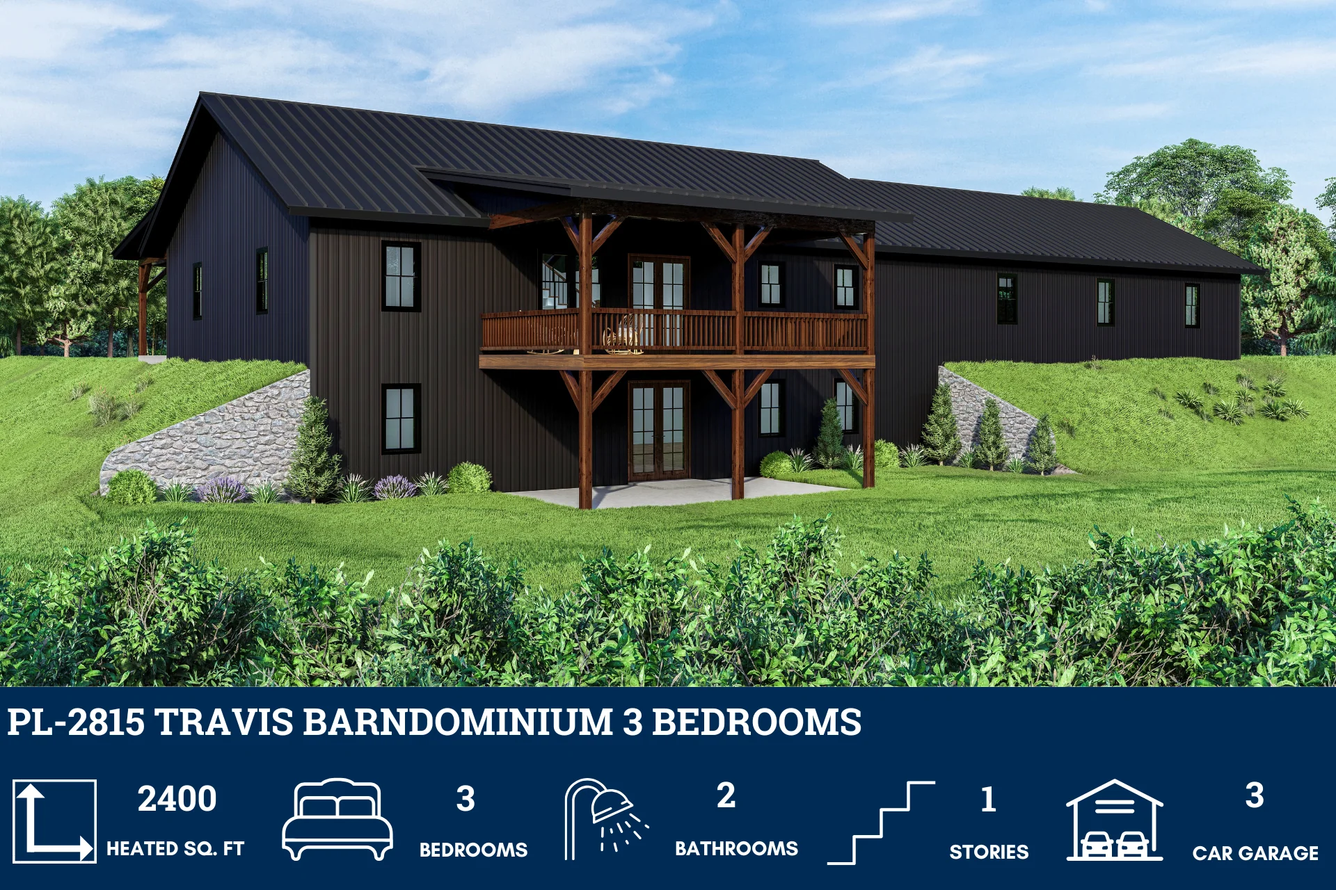 PL-2815 Travis Barndominium House Plan - Image 2