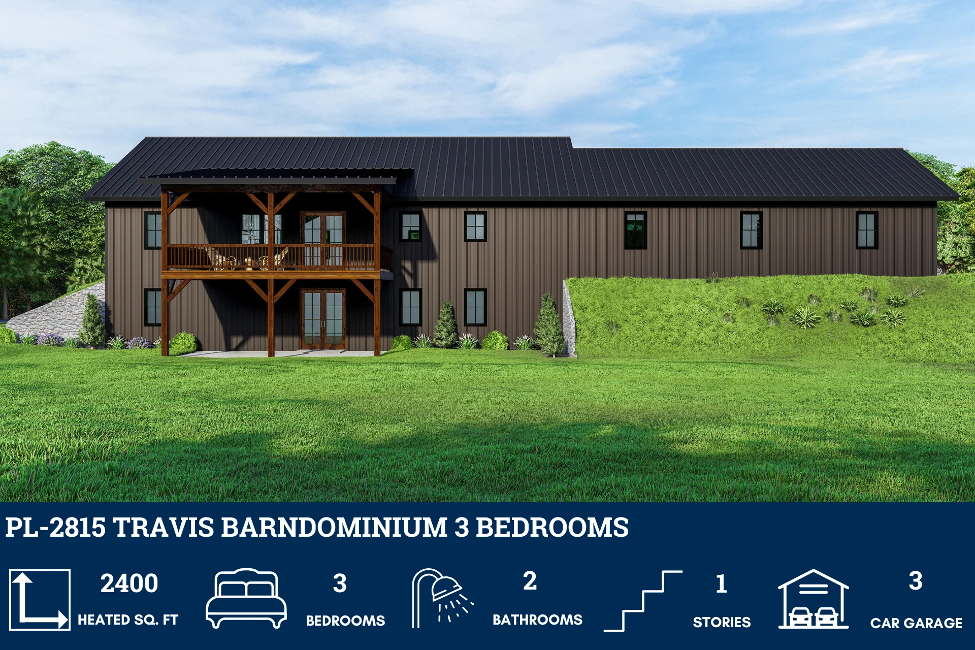 PL-2815 Travis Barndominium House Plan - Image 4