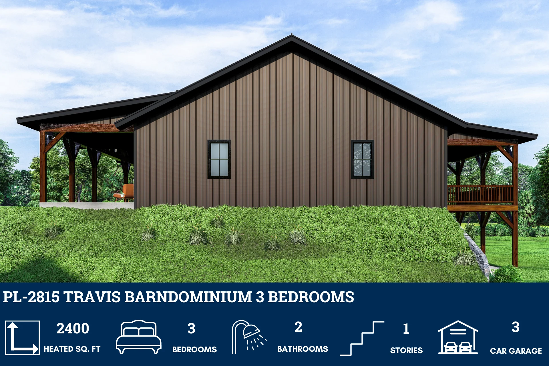 PL-2815 Travis Barndominium House Plan - Image 6