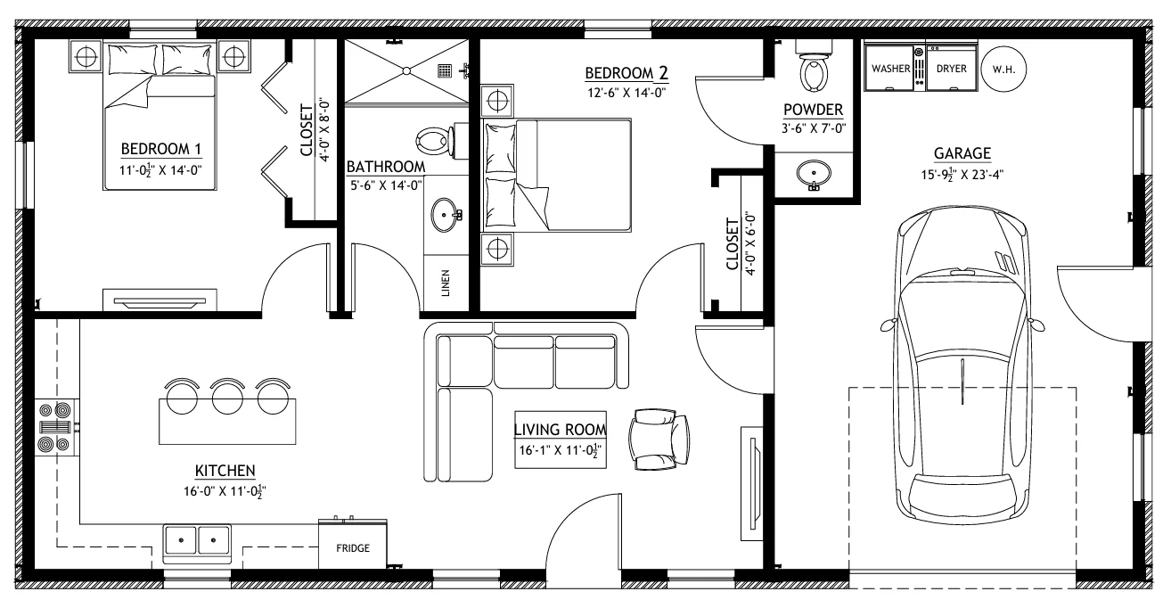 PL-2821 Mercedes Barndominium House Plan - Image 13