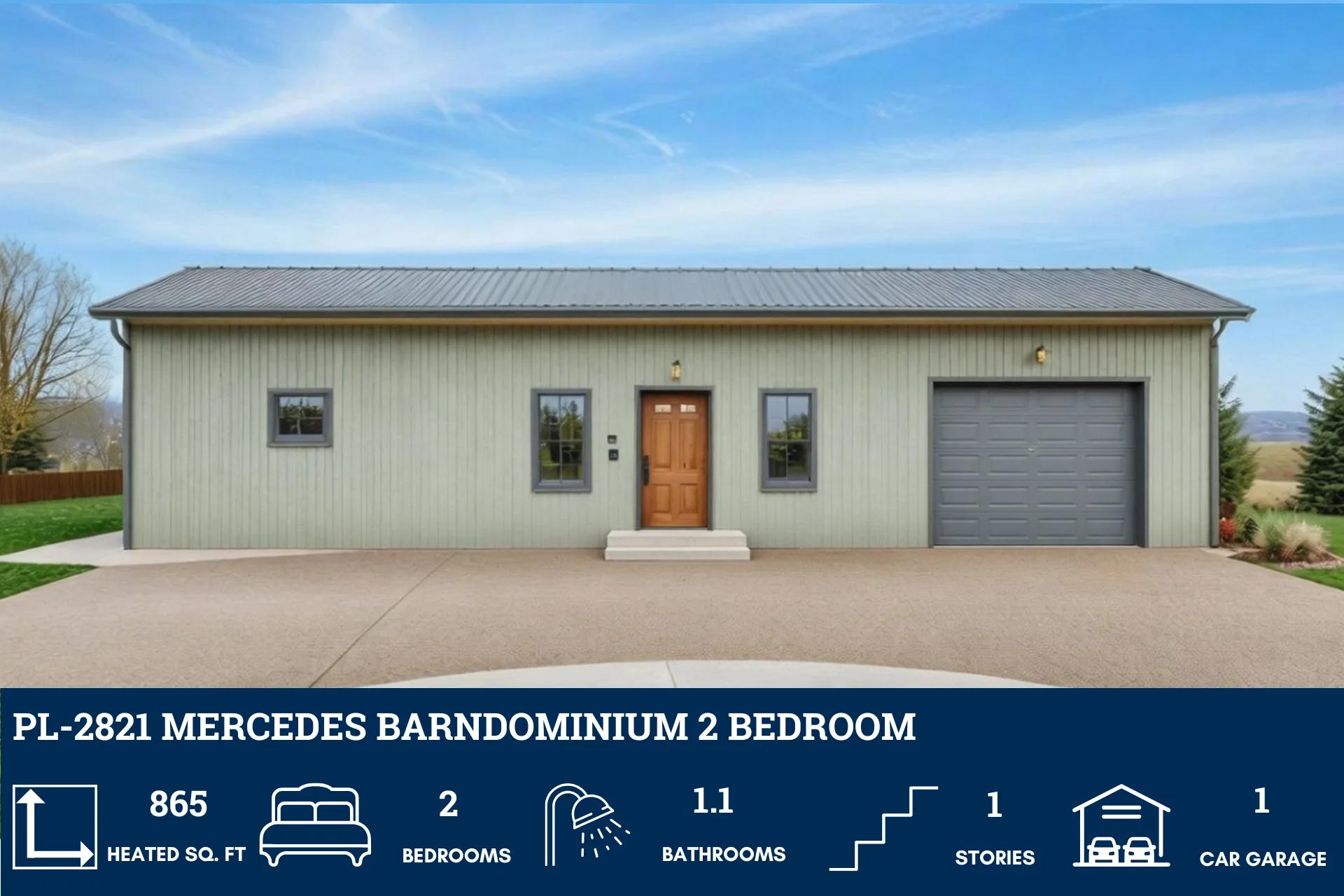PL-2821 Mercedes Barndominium House Plan - Image 4