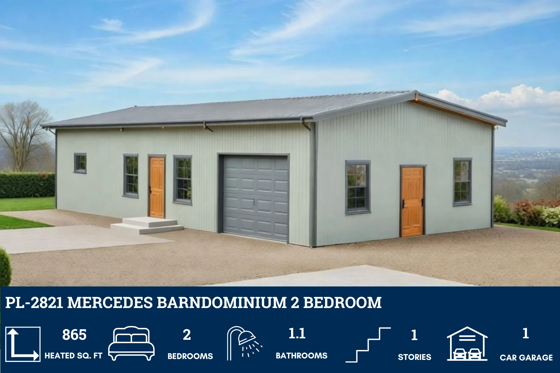 PL-2821 Mercedes Barndominium House Plan - Image 5