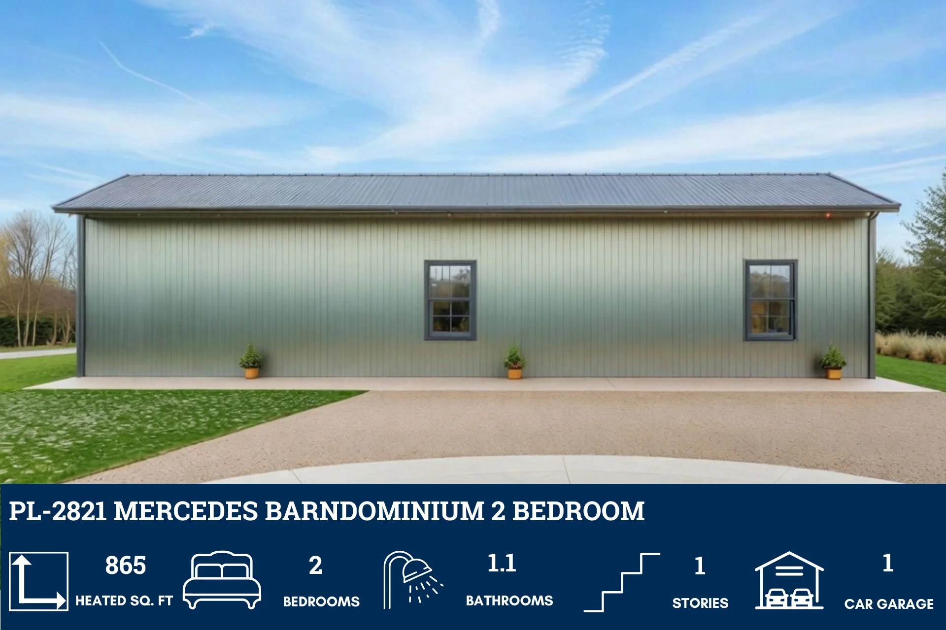 PL-2821 Mercedes Barndominium House Plan - Image 6