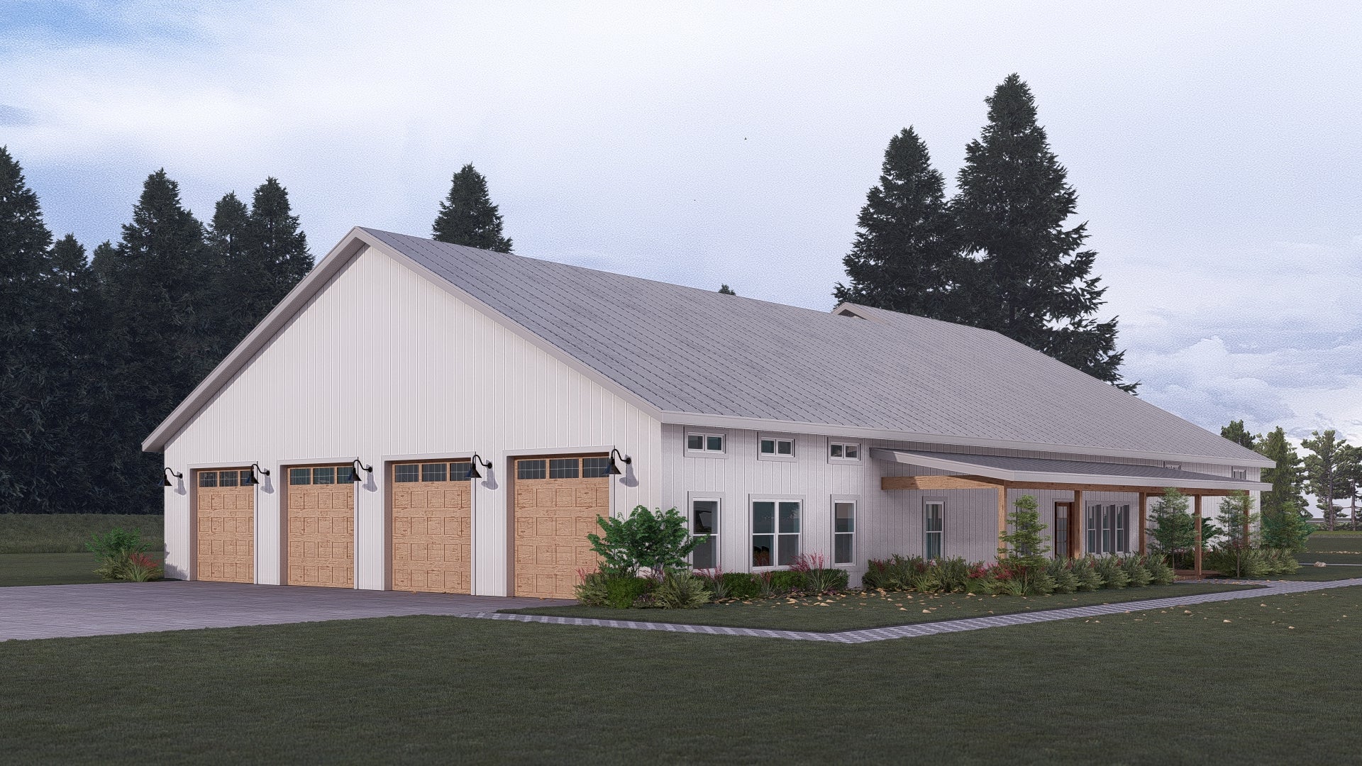 PL-60707 Meadowview Barndominium House Plan - Image 3