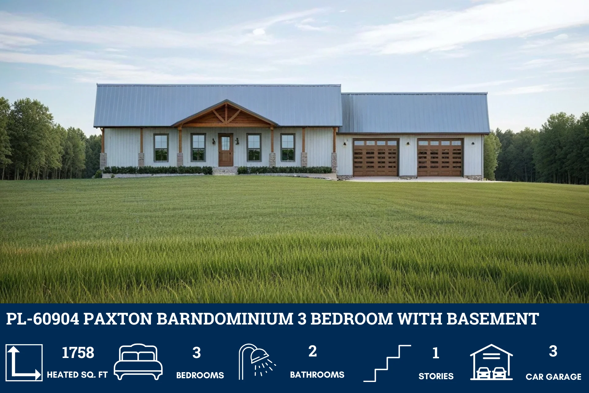 PL-60904 Paxton Barndominium House Plan - Image 4