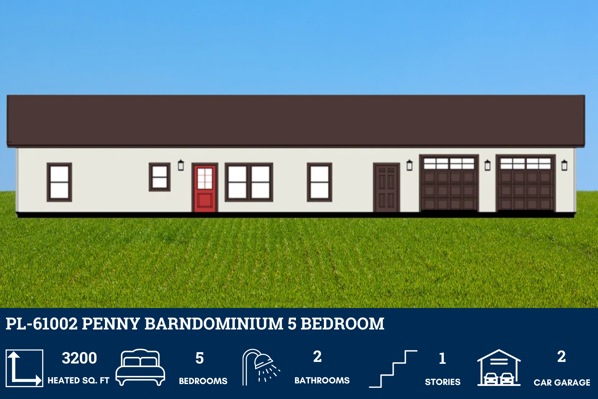 PL-61002 Penny Barndominium House Plan - Image 3