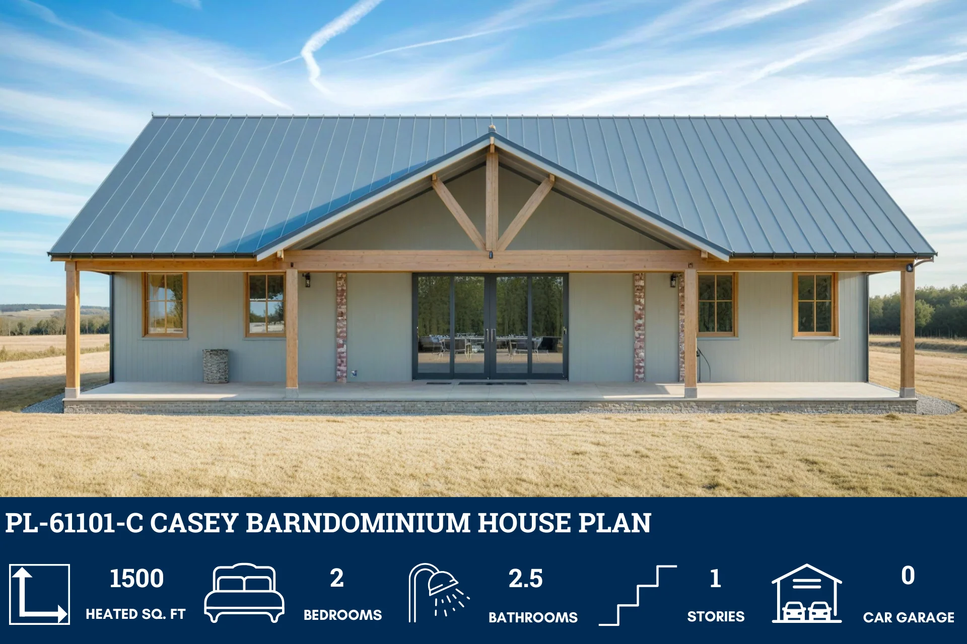 PL-61101-C Casey Barndominium House Plan - Image 5