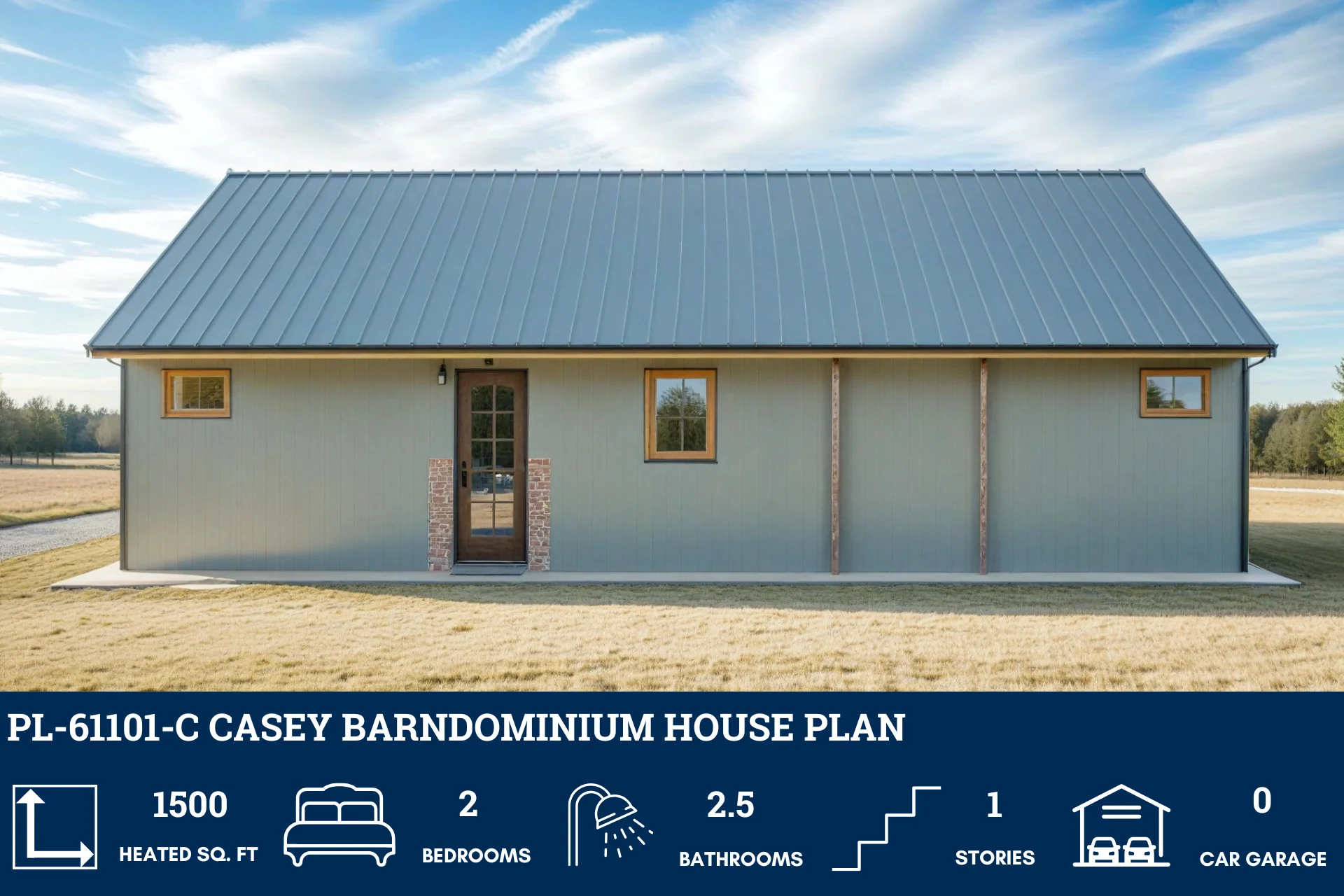 PL-61101-C Casey Barndominium House Plan - Image 7