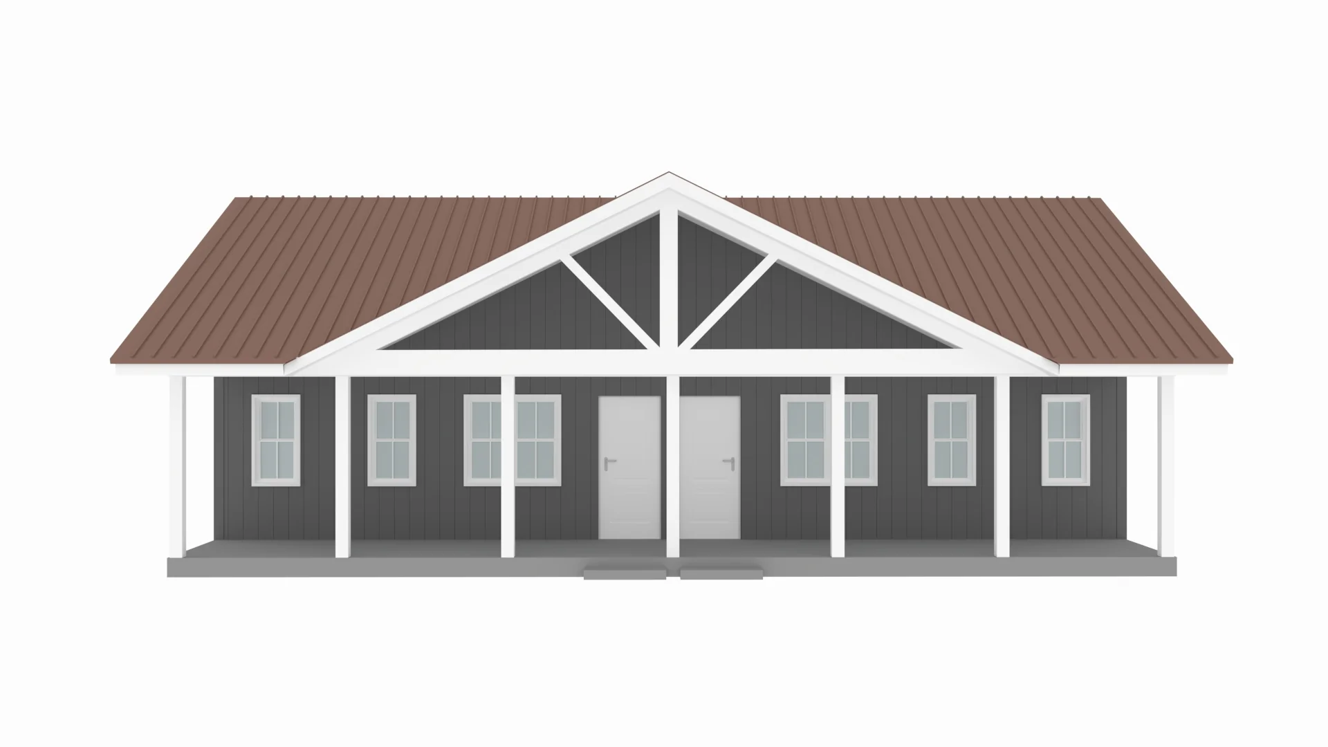 PL-61101-Duplex Barndominium House Plan - Image 4