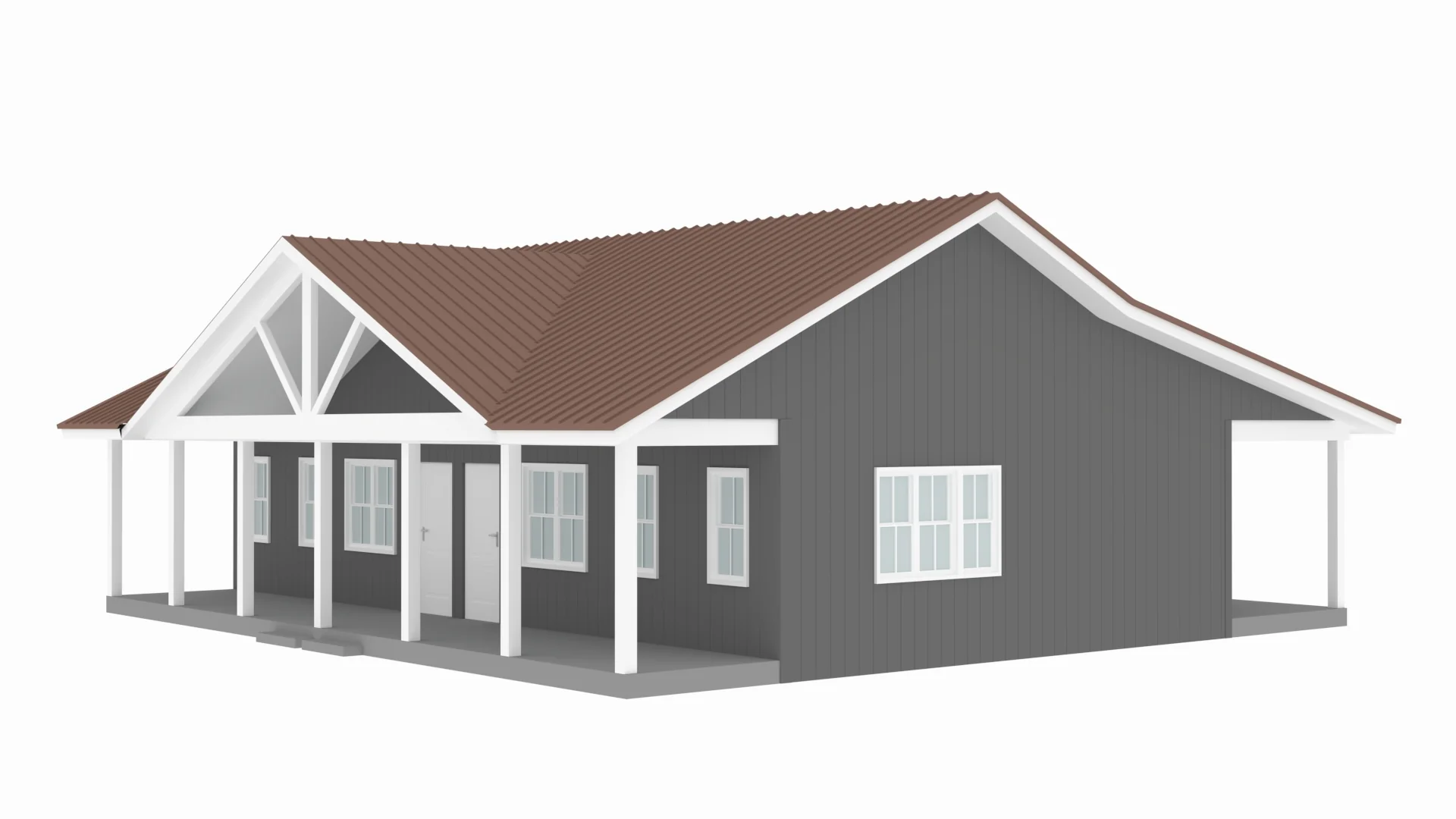 PL-61101-Duplex Barndominium House Plan - Image 5