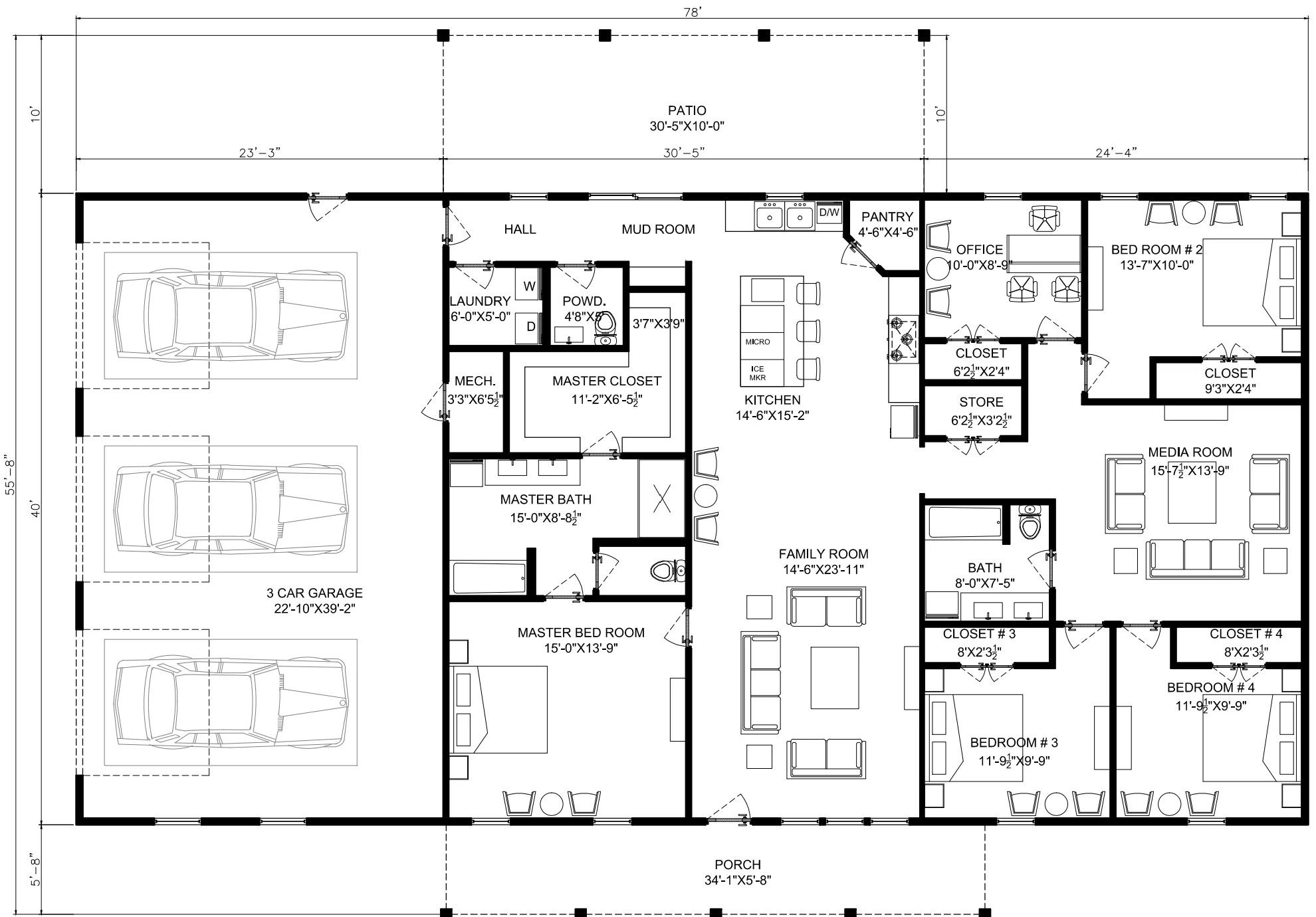 PL-61302 Barfield Barndominium House Plans - Image 21