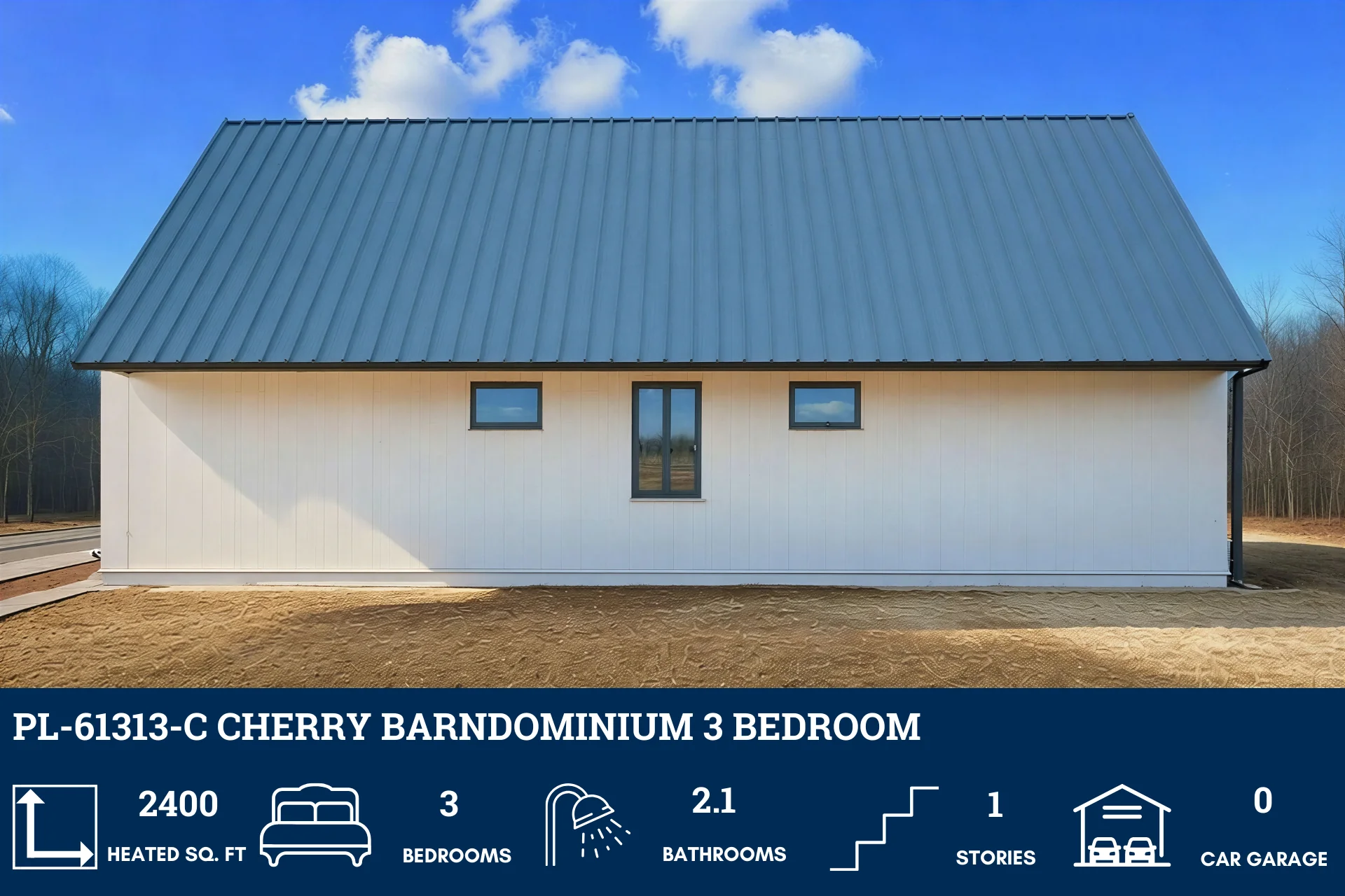 PL-61313-C Cherry Barndominium House Plan - Image 4
