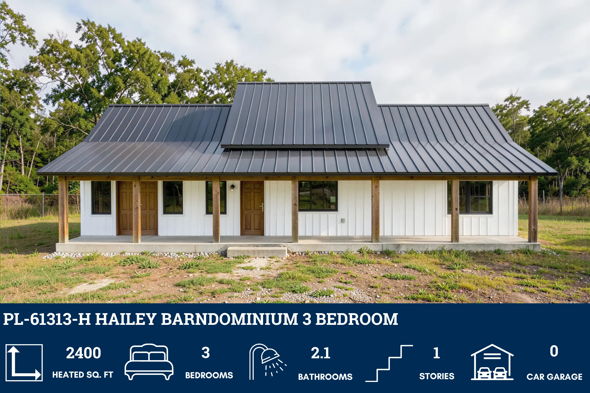 PL-61313-H Hailey Barndominium House Plan - Image 3