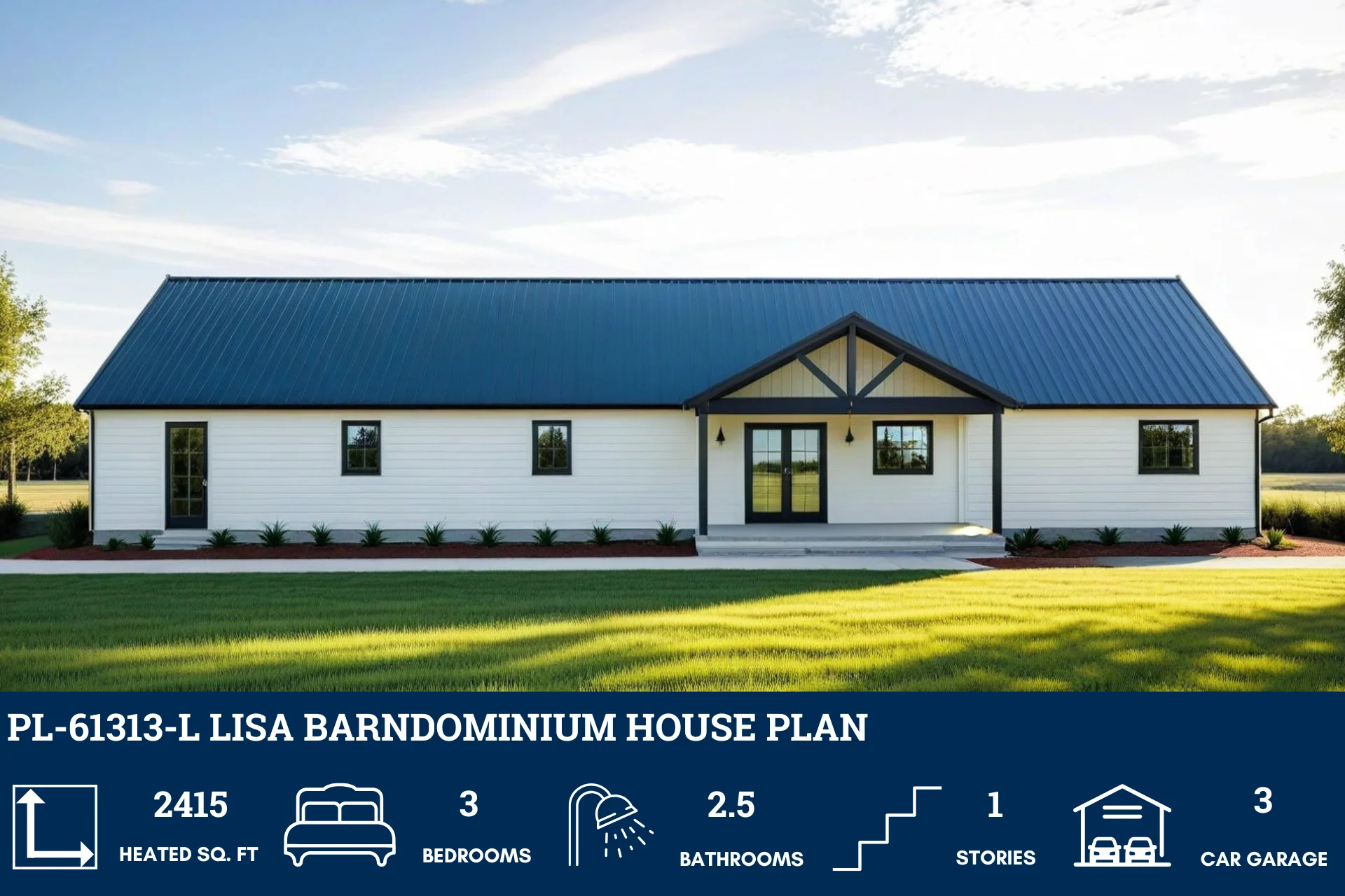 PL-61313-L Lisa Barndominium House Plan - Image 5