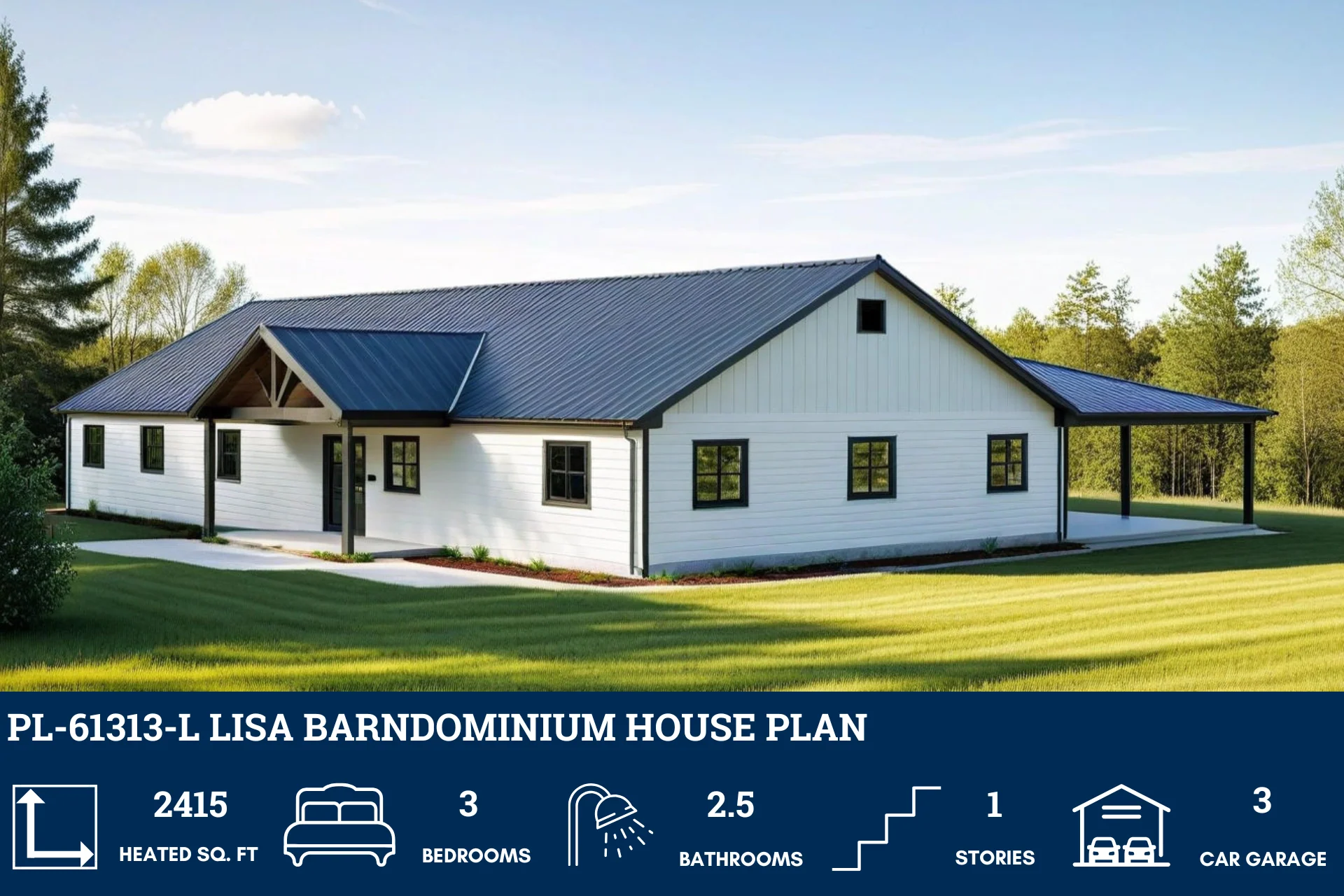 PL-61313-L Lisa Barndominium House Plan - Image 6