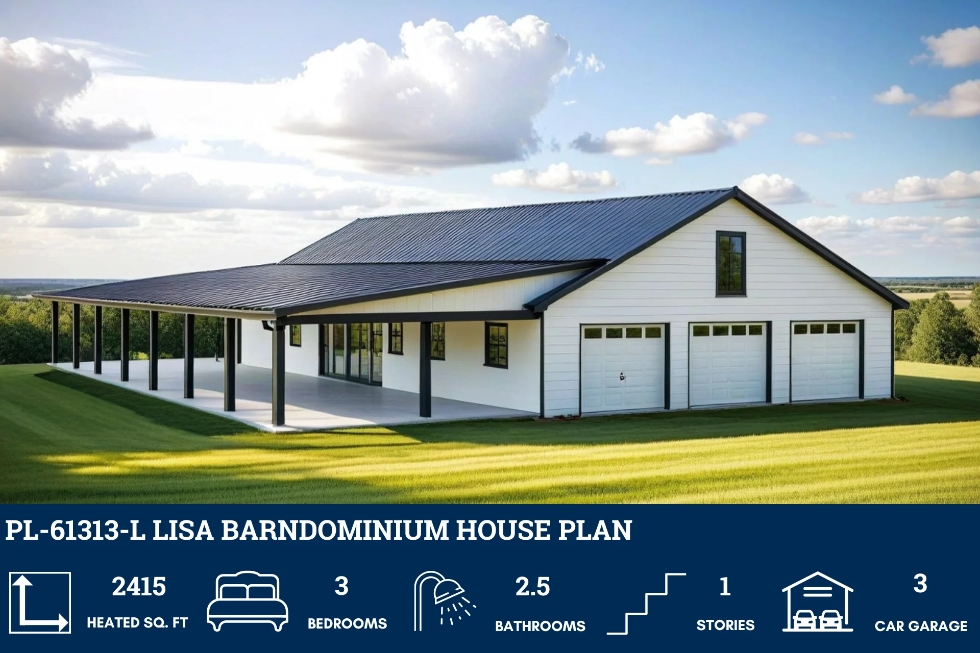 PL-61313-L Lisa Barndominium House Plan - Image 8
