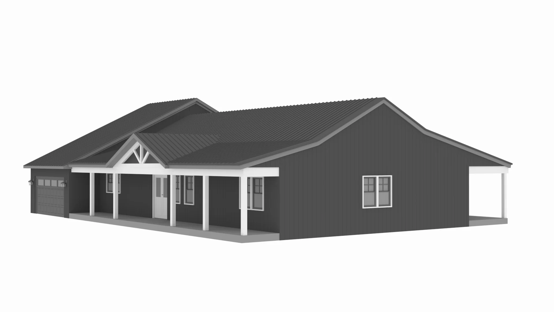 PL-61313 Pinewood Barndominium House Plan - Image 8